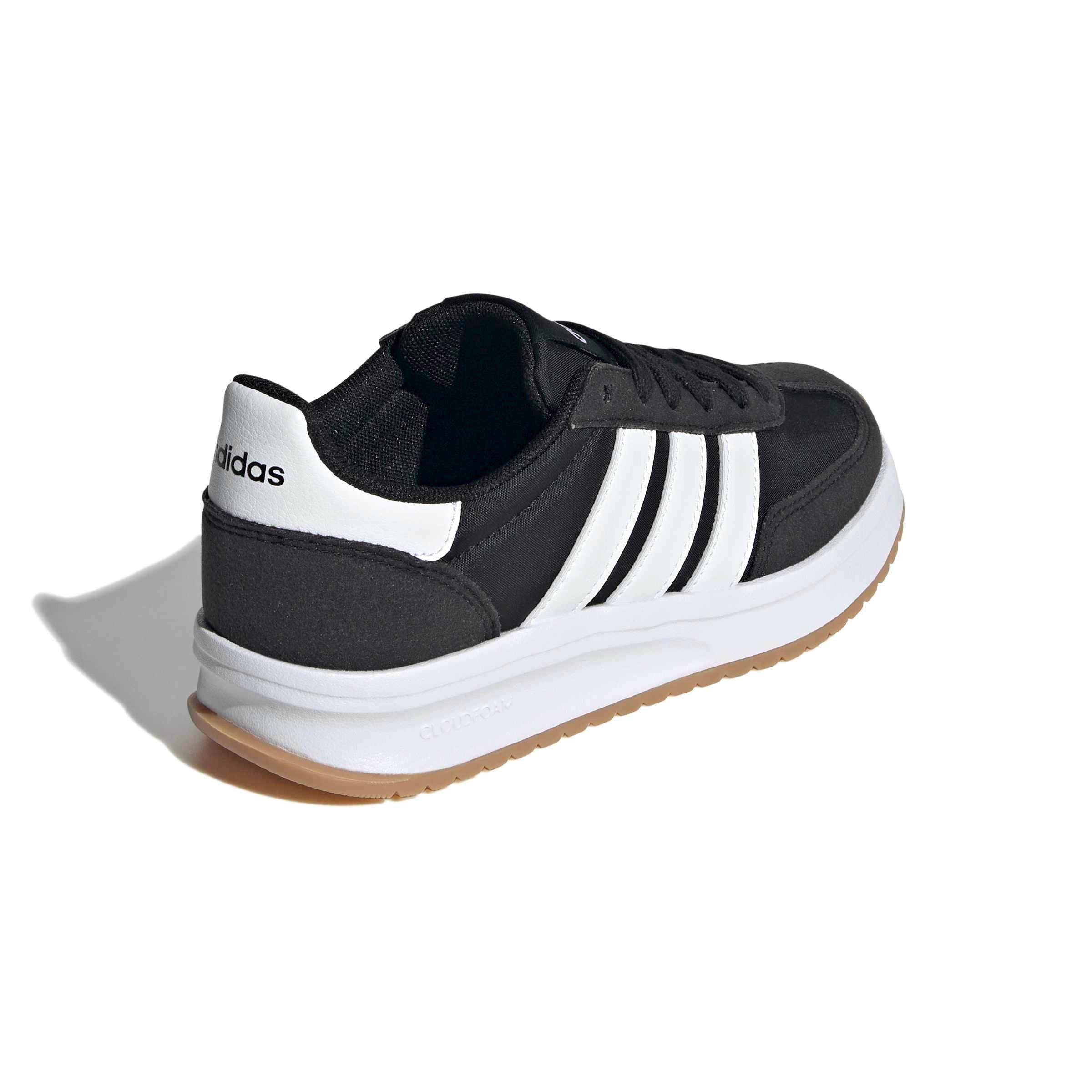 adidas Run 70s 2.0 "Core Black/Ftwr White/Gum 3" Grade School Boys' Shoe - BLACK/WHITE/GUM