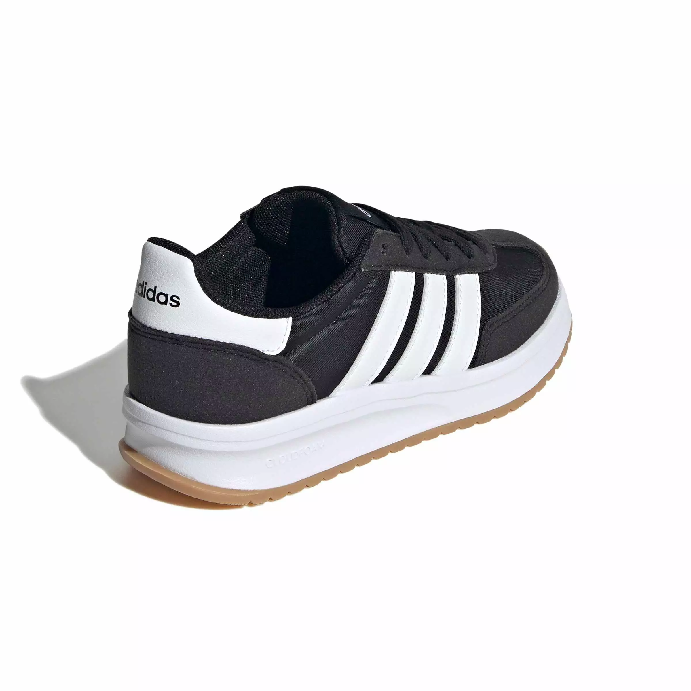adidas Run 70s 2.0 "Core Black/Ftwr White/Gum 3" Grade School Boys' Shoe - BLACK/WHITE/GUM