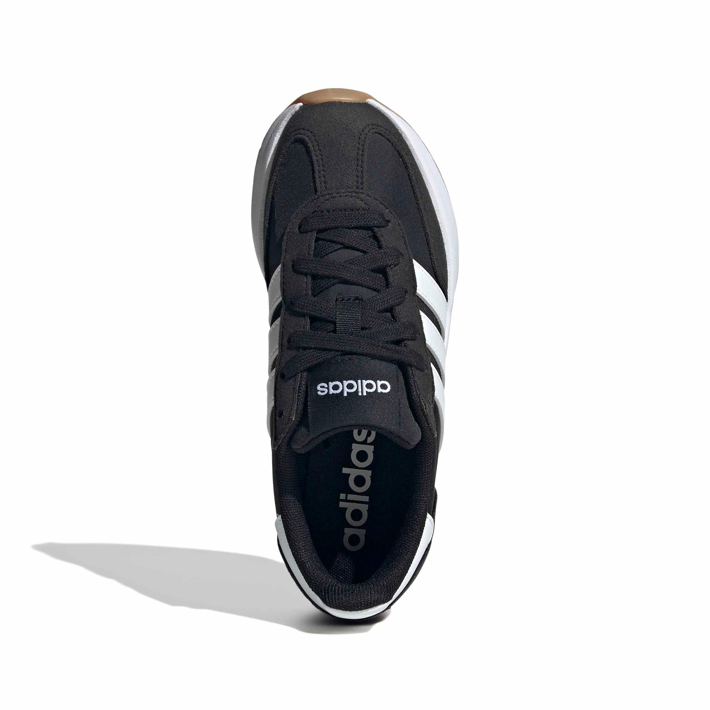 adidas Run 70s 2.0 "Core Black/Ftwr White/Gum 3" Grade School Boys' Shoe - BLACK/WHITE/GUM