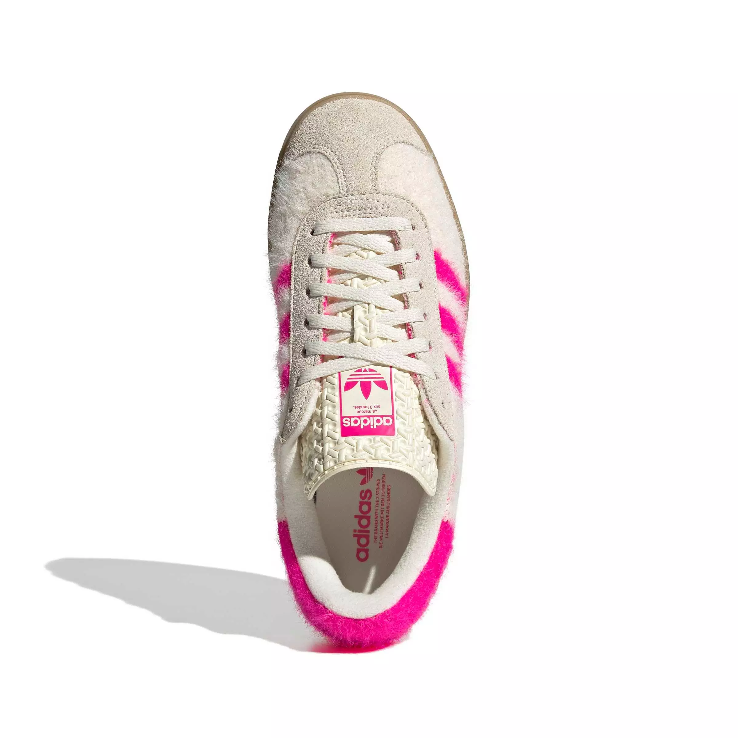 adidas Originals Gazelle Bold "Cream White/Shock Pink/Gold Metallic" Women's Shoe - CREAM/PINK/GOLD