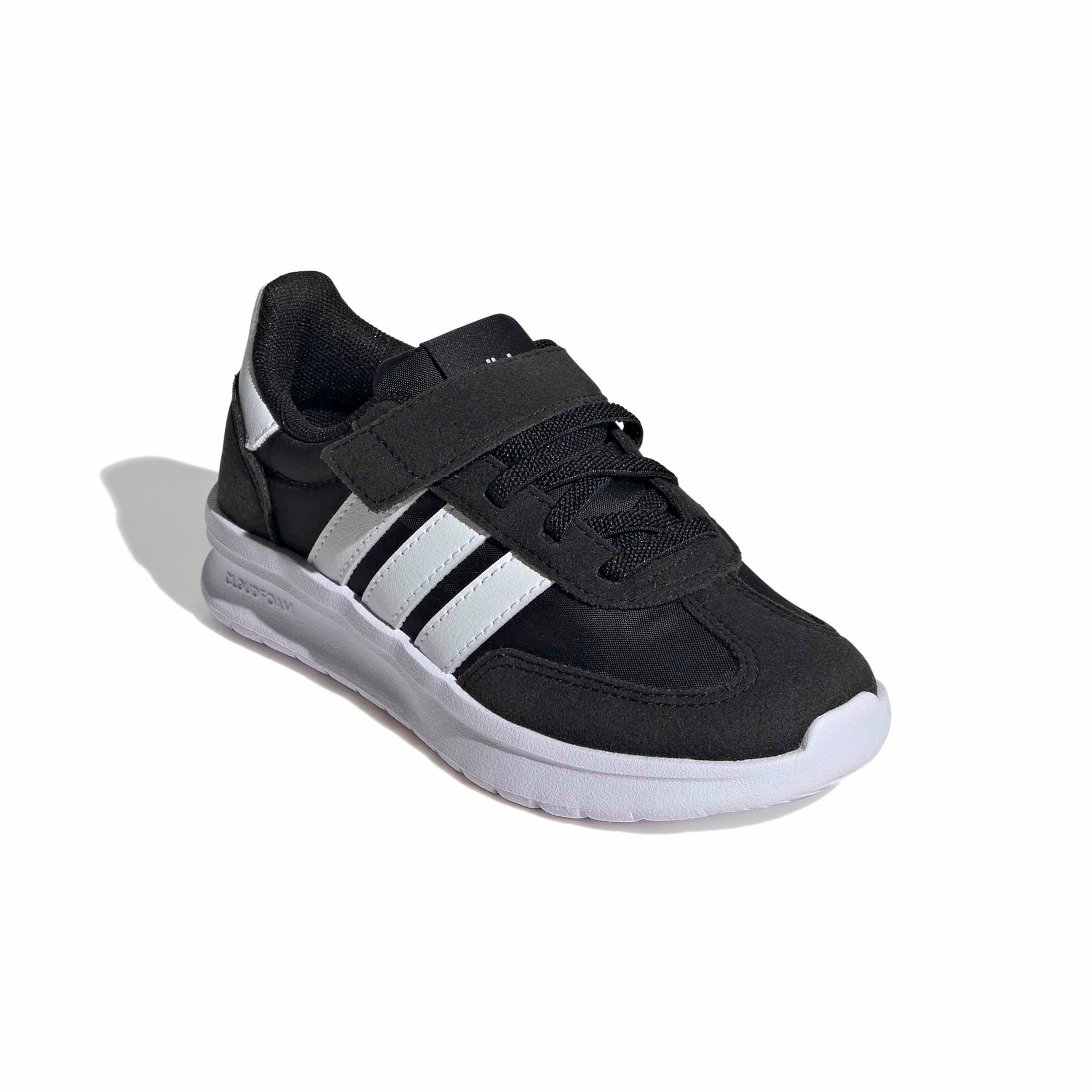 adidas Run 70s 2.0 "Core Black/Ftwr White/Gum 3" Preschool Boys' Shoe - BLACK/WHITE/GUM