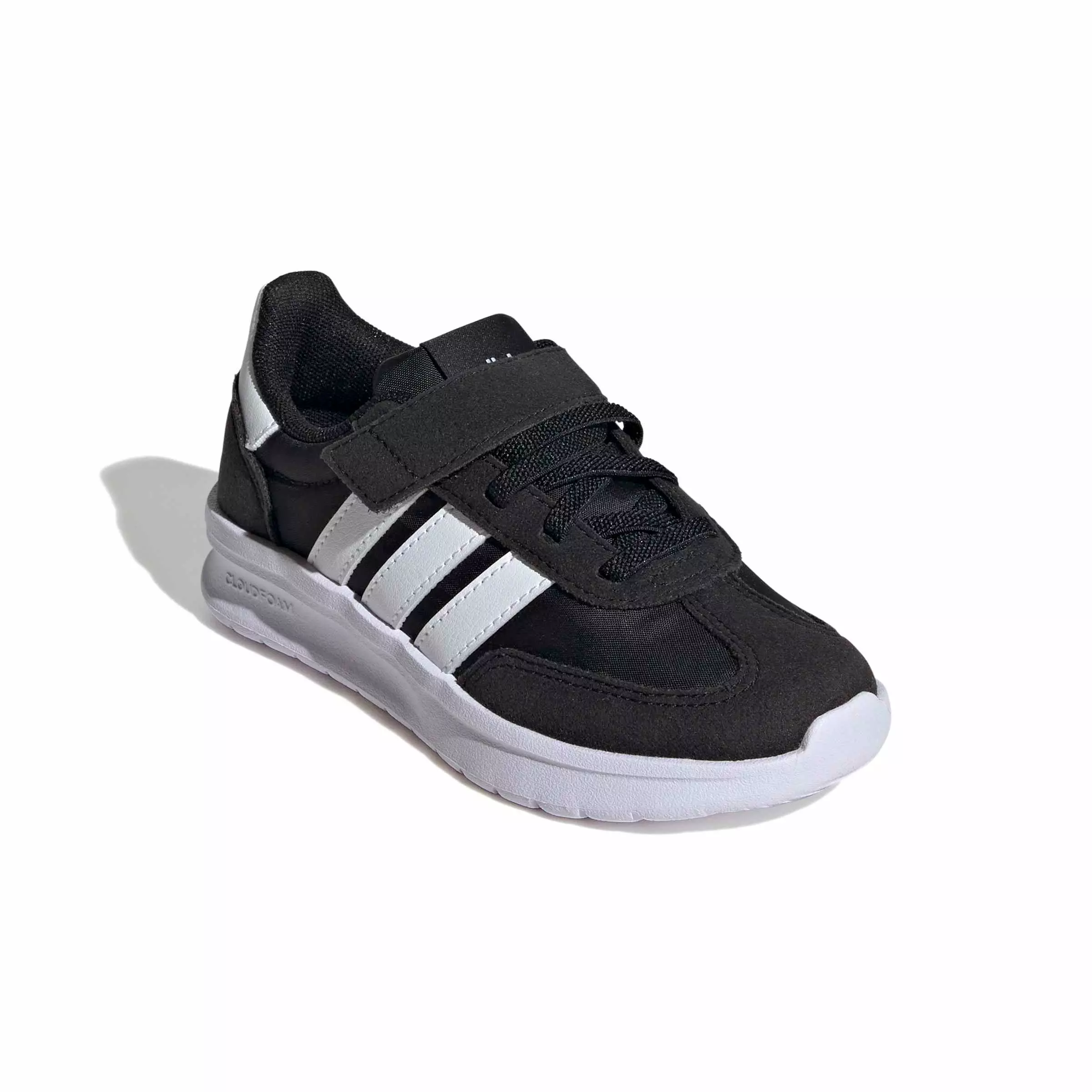 adidas Run 70s 2.0 "Core Black/Ftwr White/Gum 3" Preschool Boys' Shoe - BLACK/WHITE/GUM