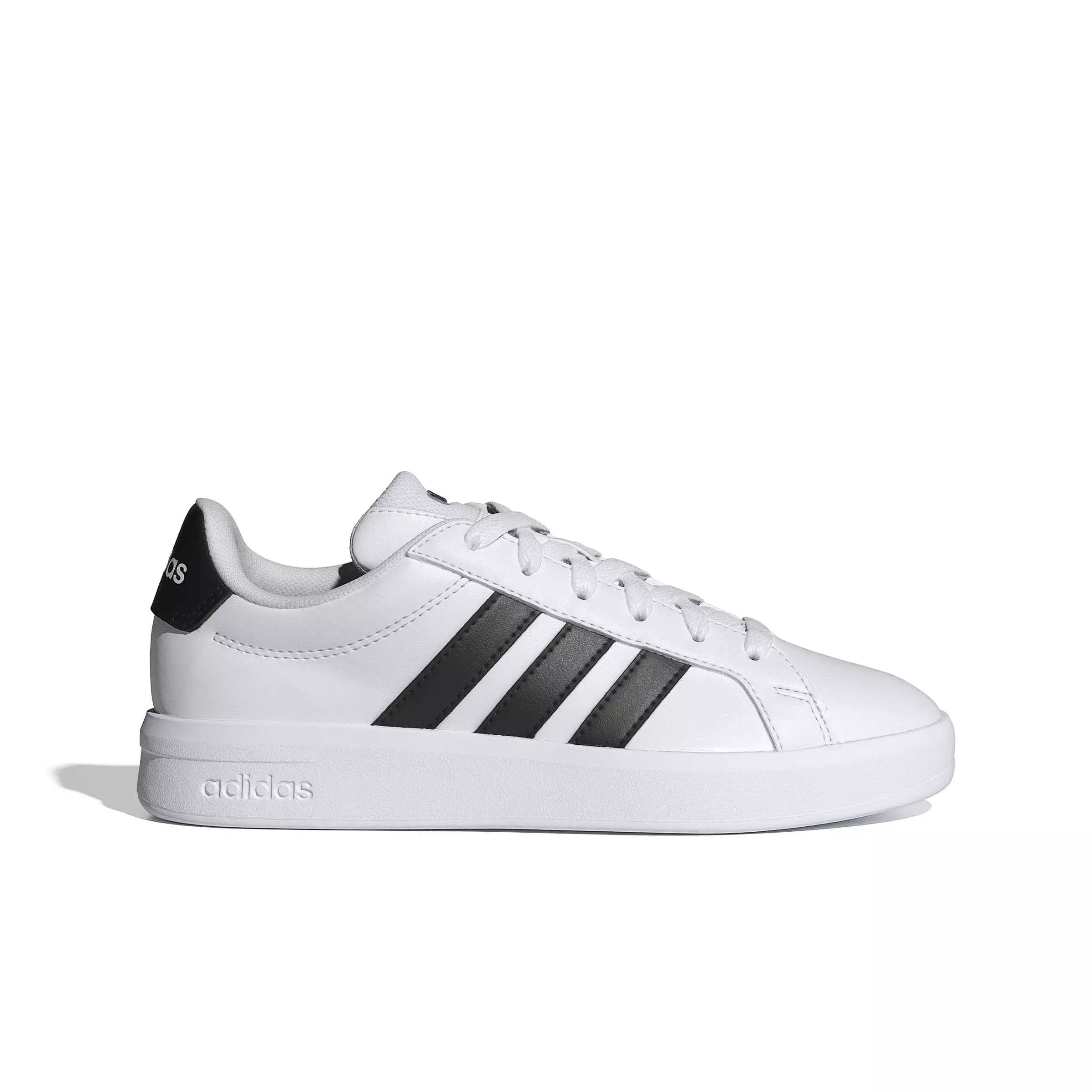 adidas Grand Court 3.0 "Ftwr White/Core Black/Ftwr White" Grade School Boys' Shoe - WHITE/BLACK/WHITE