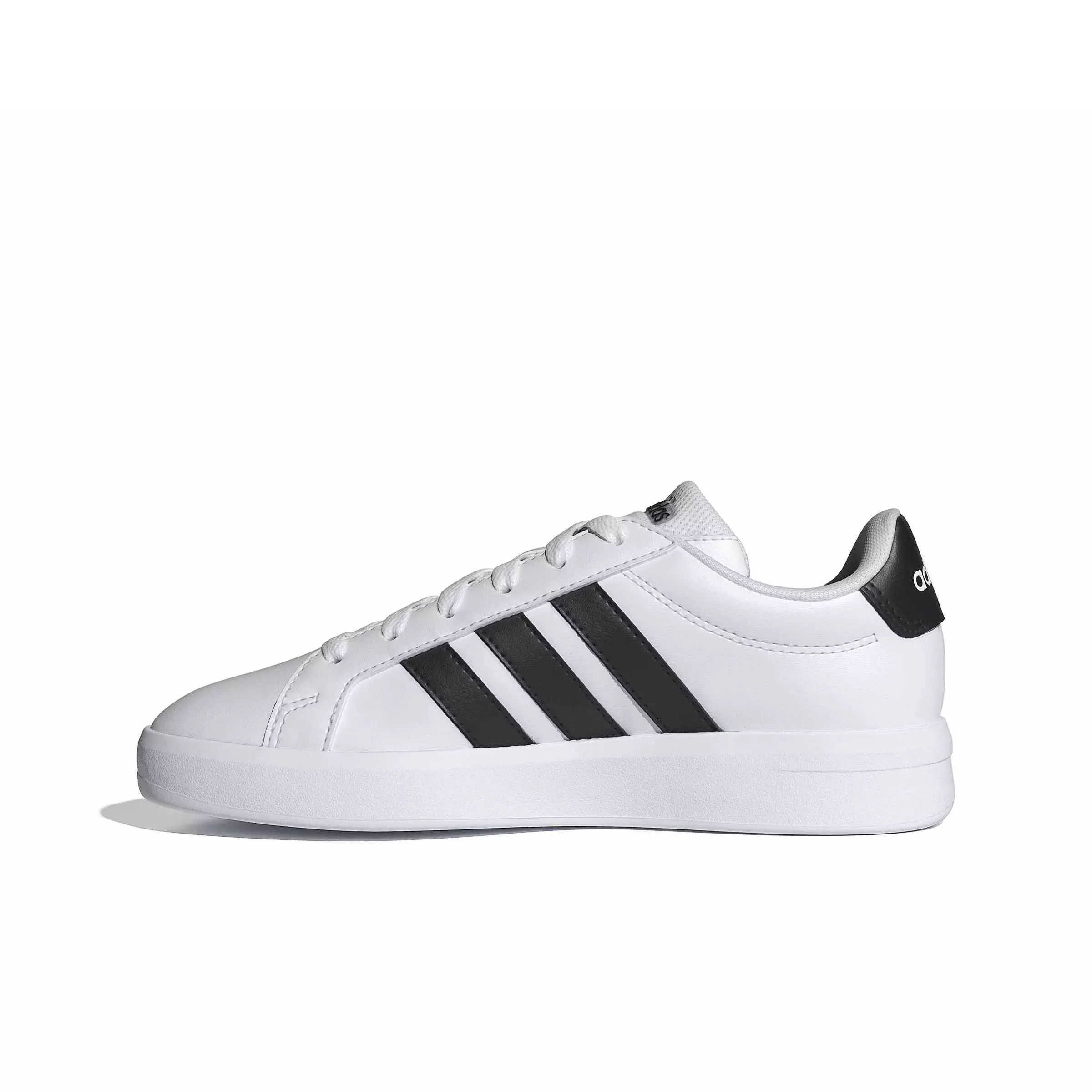 adidas Grand Court 3.0 "Ftwr White/Core Black/Ftwr White" Grade School Boys' Shoe - WHITE/BLACK/WHITE