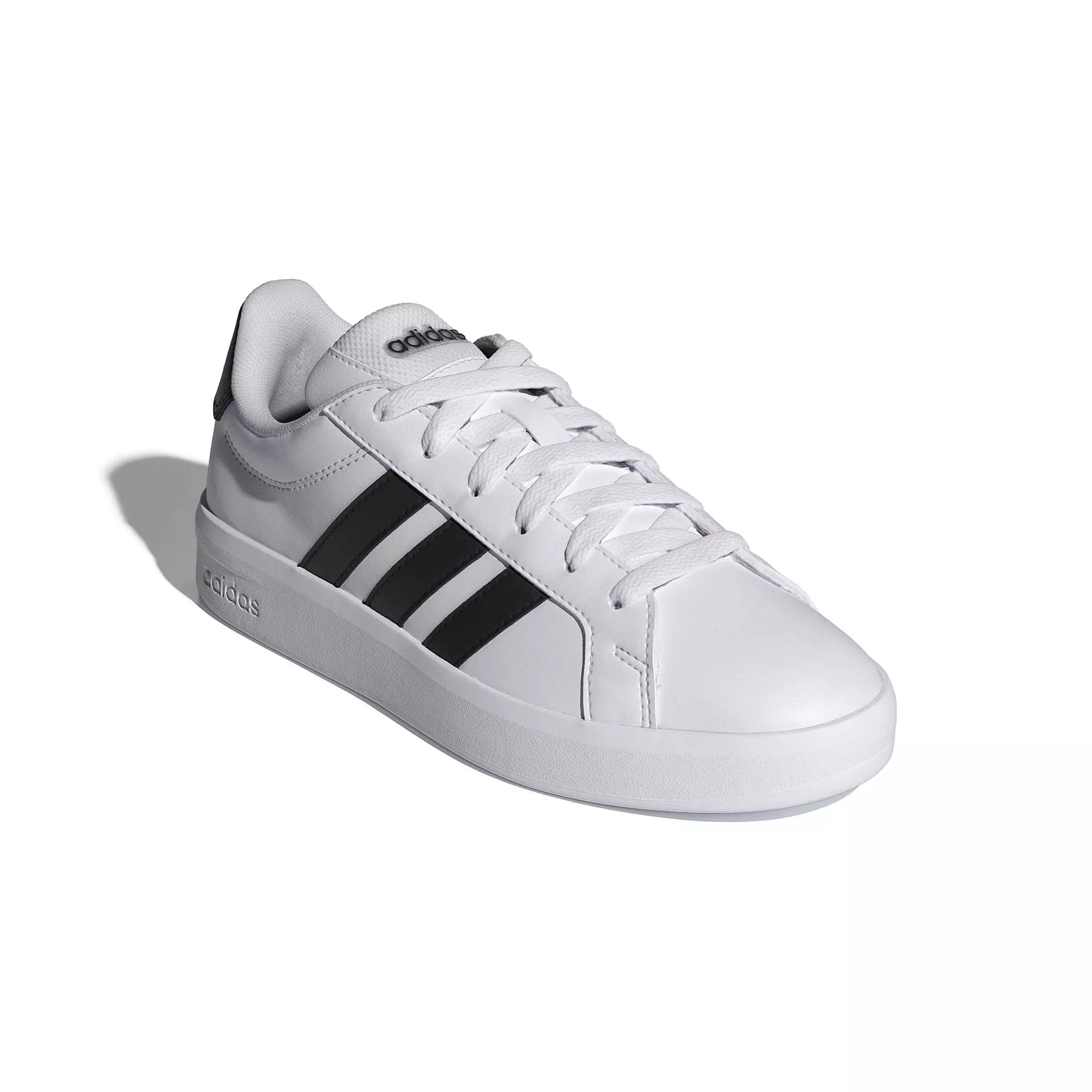 adidas Grand Court 3.0 "Ftwr White/Core Black/Ftwr White" Grade School Boys' Shoe - WHITE/BLACK/WHITE