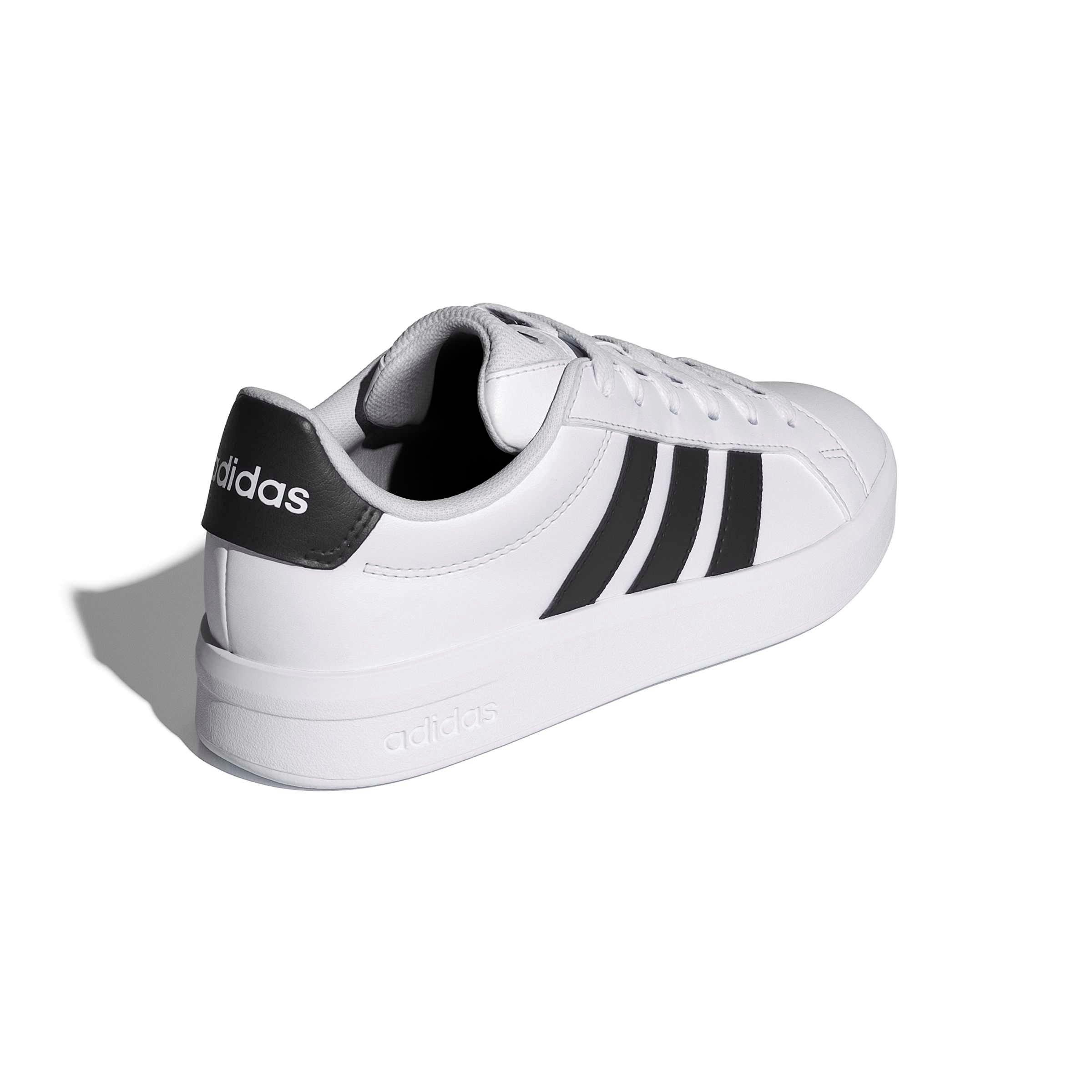adidas Grand Court 3.0 "Ftwr White/Core Black/Ftwr White" Grade School Boys' Shoe - WHITE/BLACK/WHITE