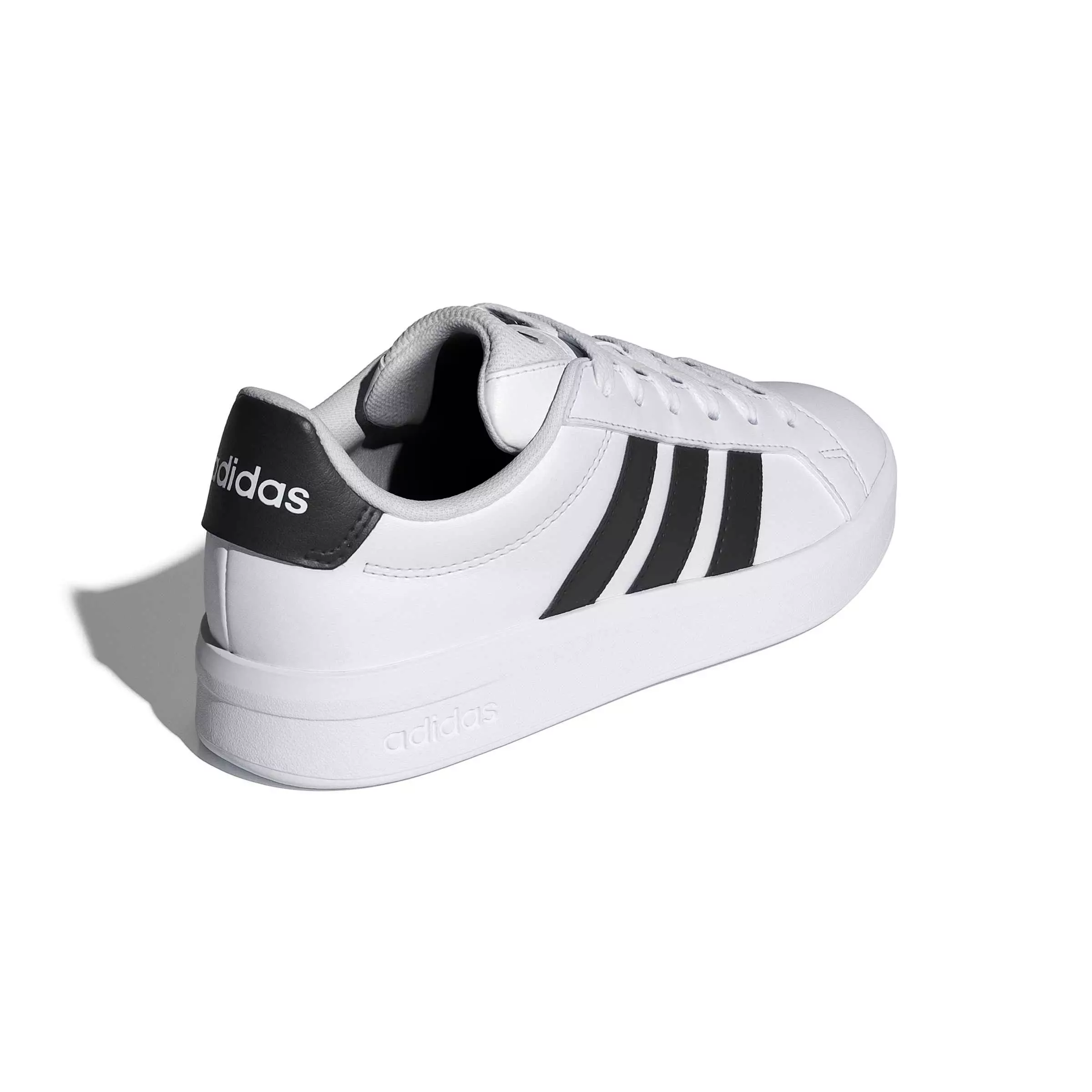 adidas Grand Court 3.0 "Ftwr White/Core Black/Ftwr White" Grade School Boys' Shoe - WHITE/BLACK/WHITE