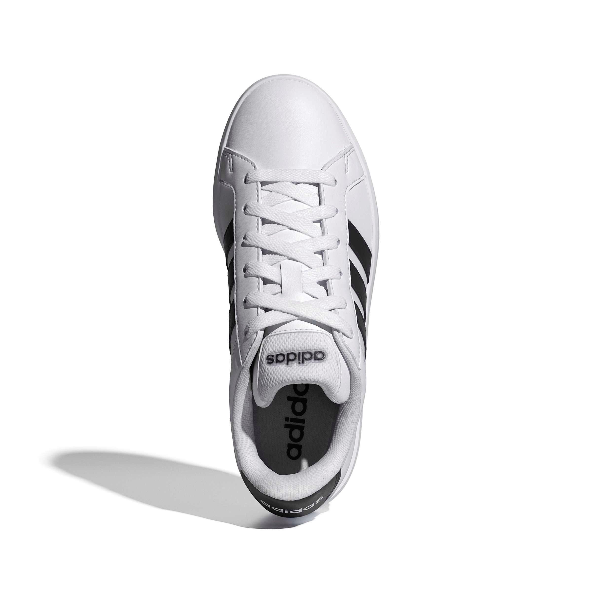 adidas Grand Court 3.0 "Ftwr White/Core Black/Ftwr White" Grade School Boys' Shoe - WHITE/BLACK/WHITE