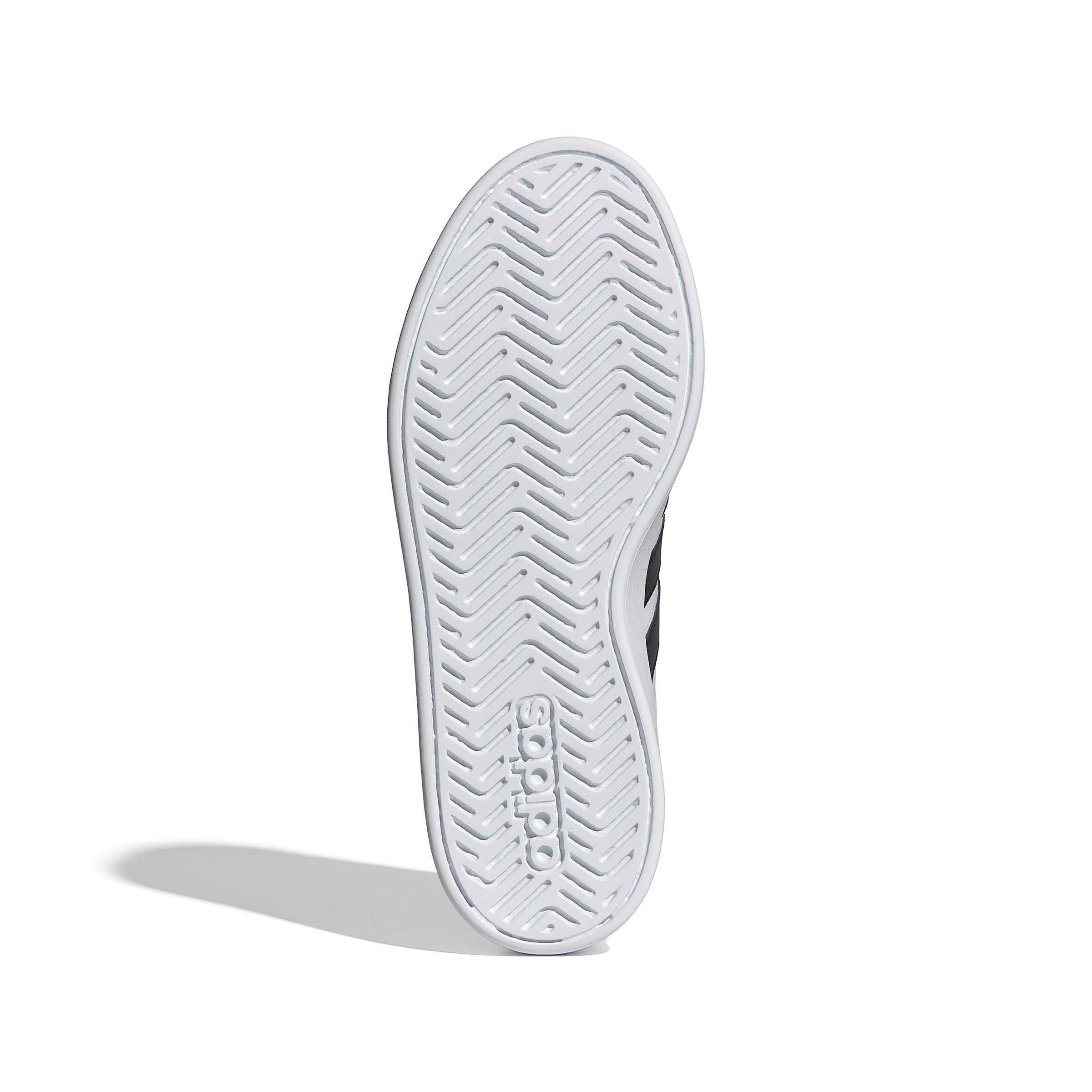 adidas Grand Court 3.0 "Ftwr White/Core Black/Ftwr White" Grade School Boys' Shoe - WHITE/BLACK/WHITE
