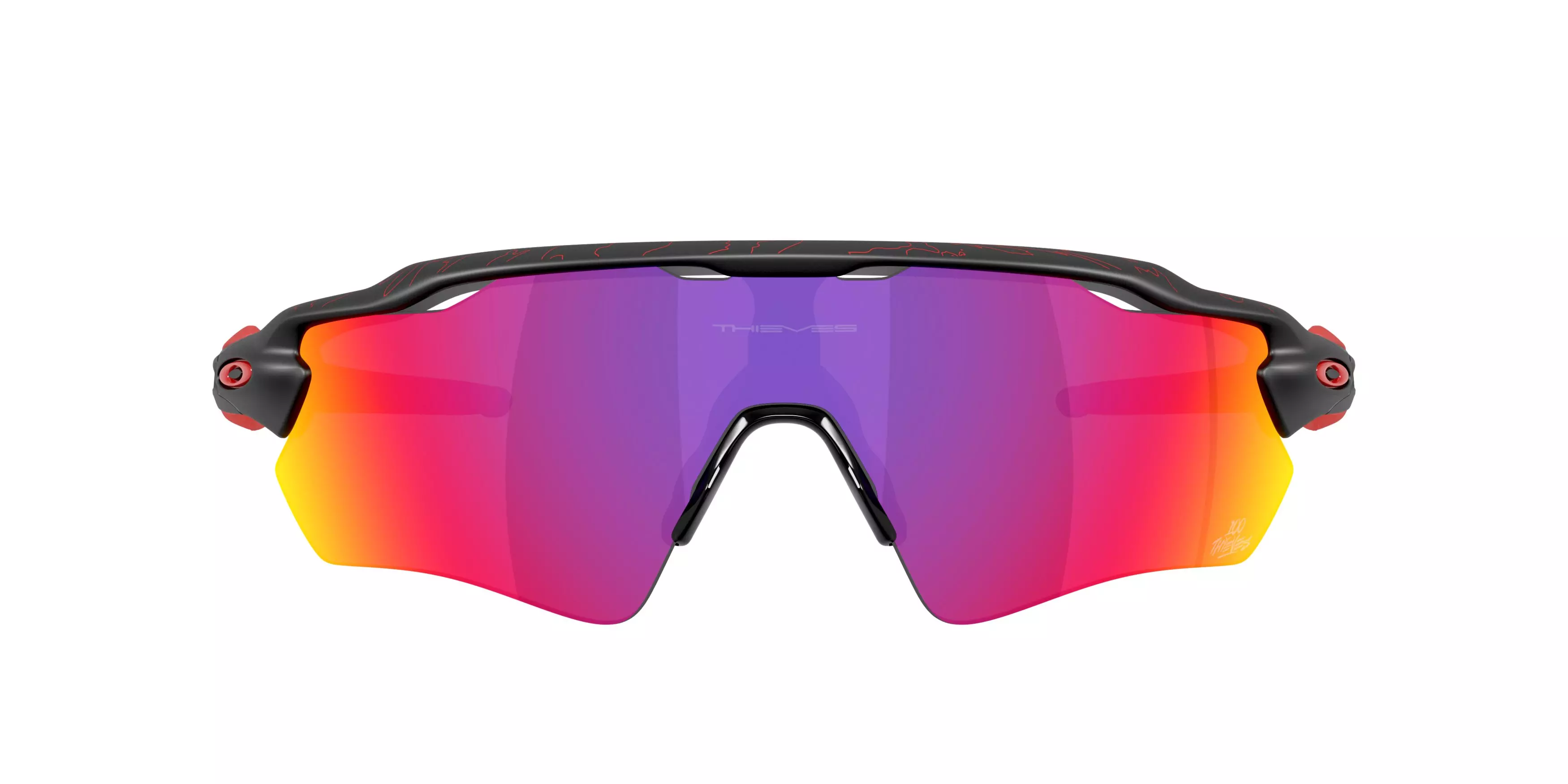 Oakley Radar EV Path Prizm Road Sunglasses - Matte Black - BLACK/RED