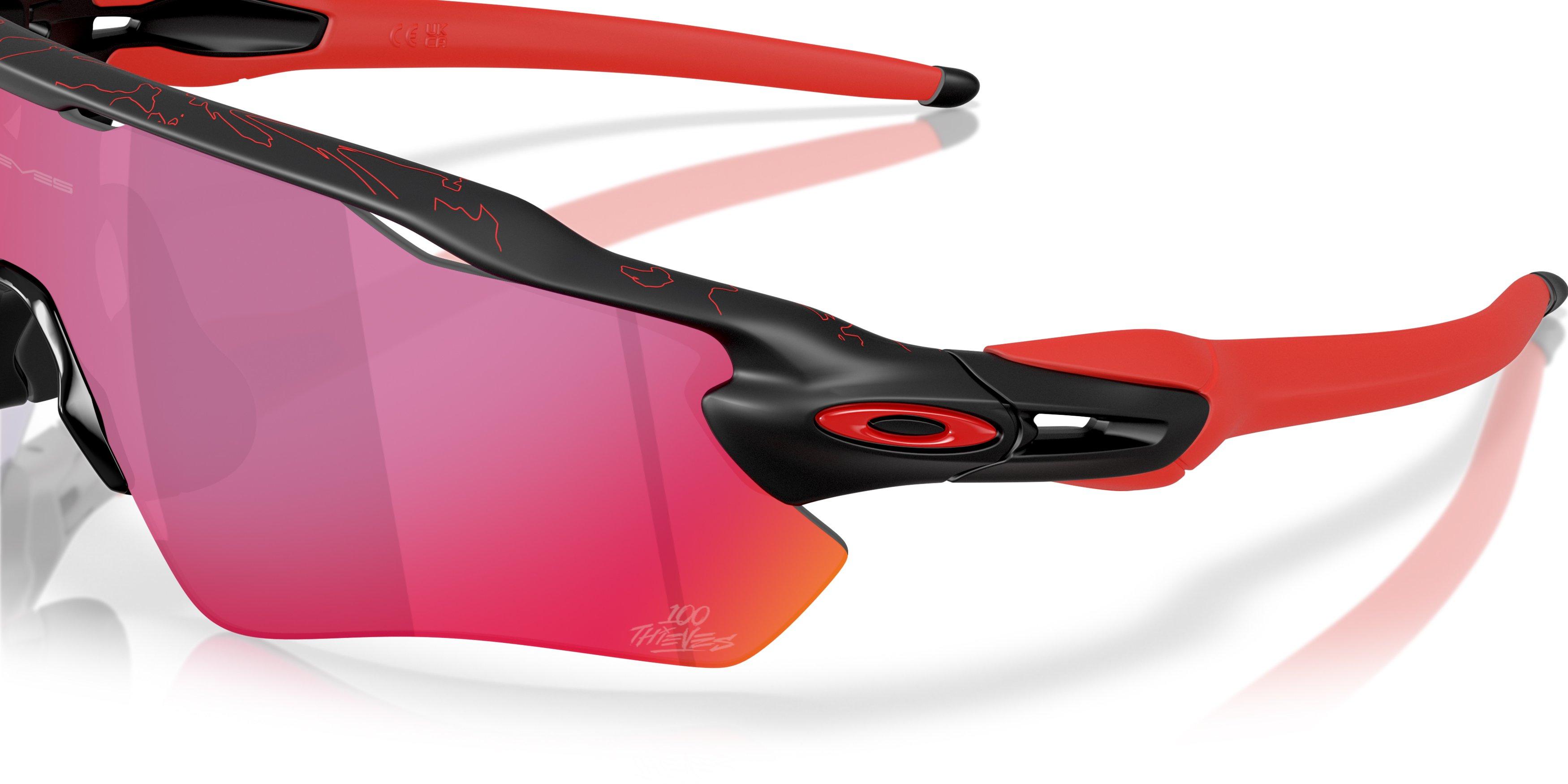 Oakley Radar EV Path Prizm Road Sunglasses - Matte Black - BLACK/RED Thumbnail View 5
