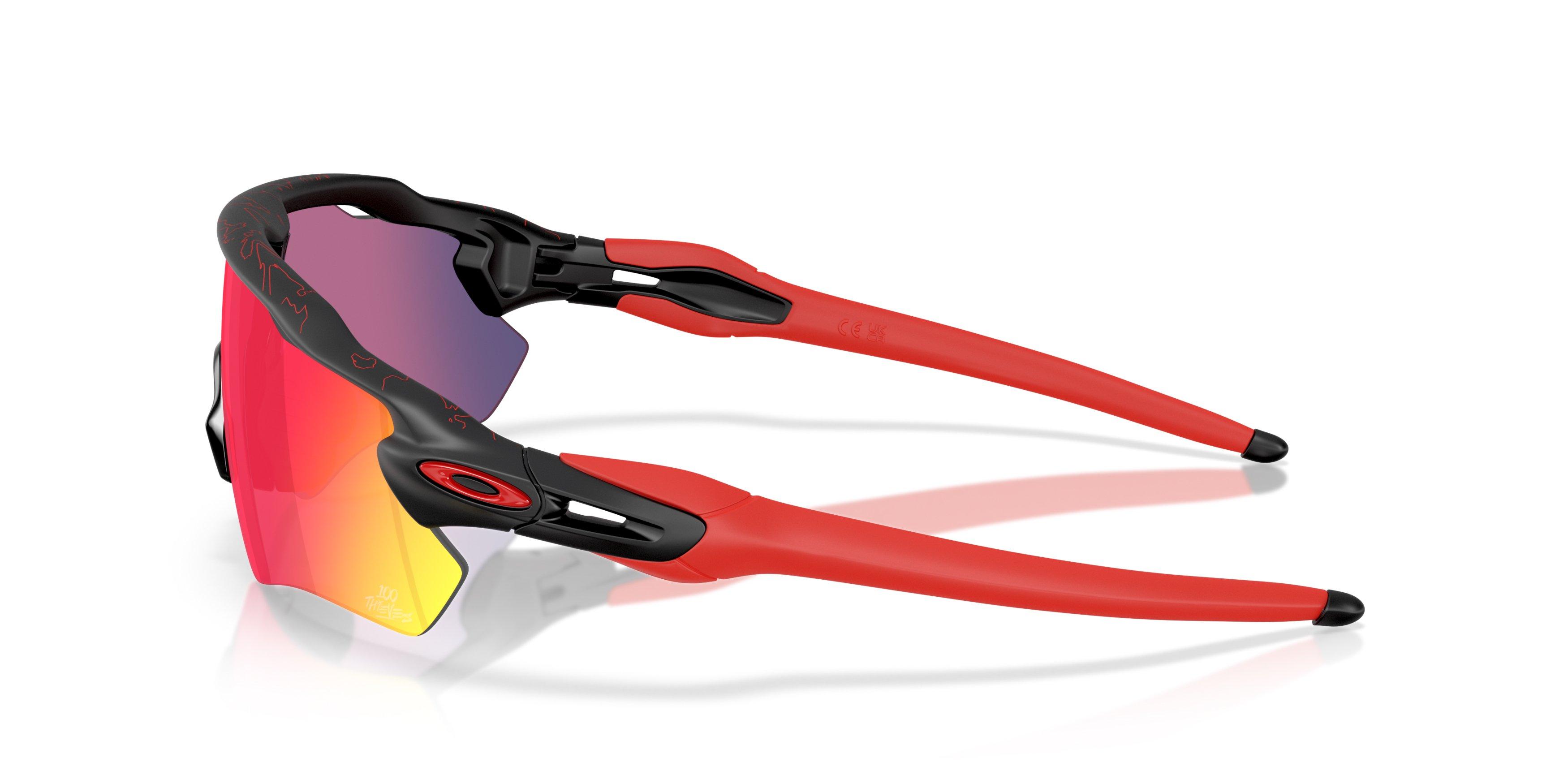 Oakley Radar EV Path Prizm Road Sunglasses - Matte Black - BLACK/RED Thumbnail View 8