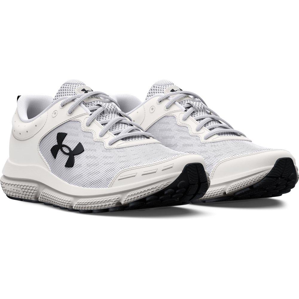 Under Armour UA Charged Assert 10 "White/Black" Men's Running Shoe - WHITE/BLACK Thumbnail View 3