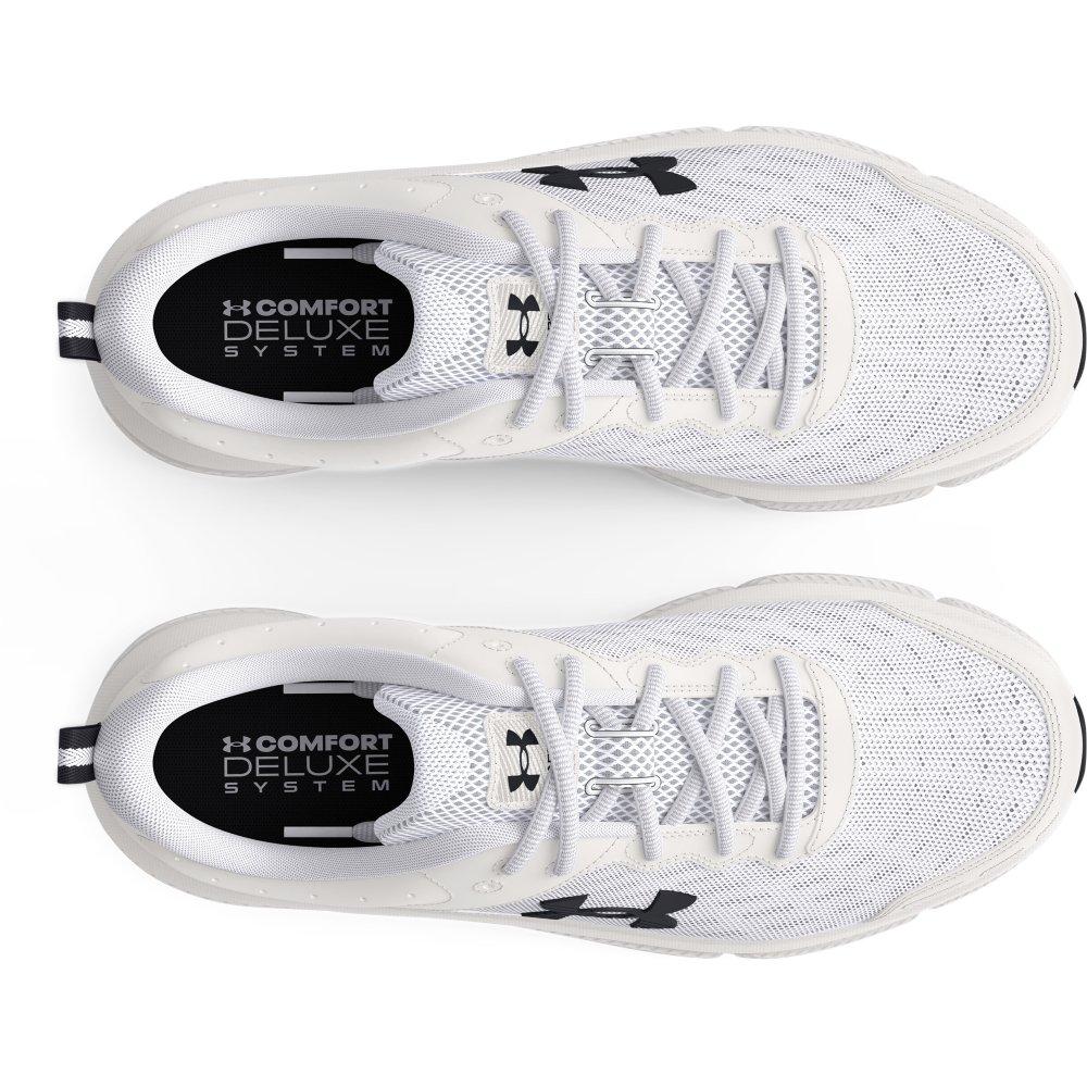 Under Armour UA Charged Assert 10 "White/Black" Men's Running Shoe - WHITE/BLACK Thumbnail View 4