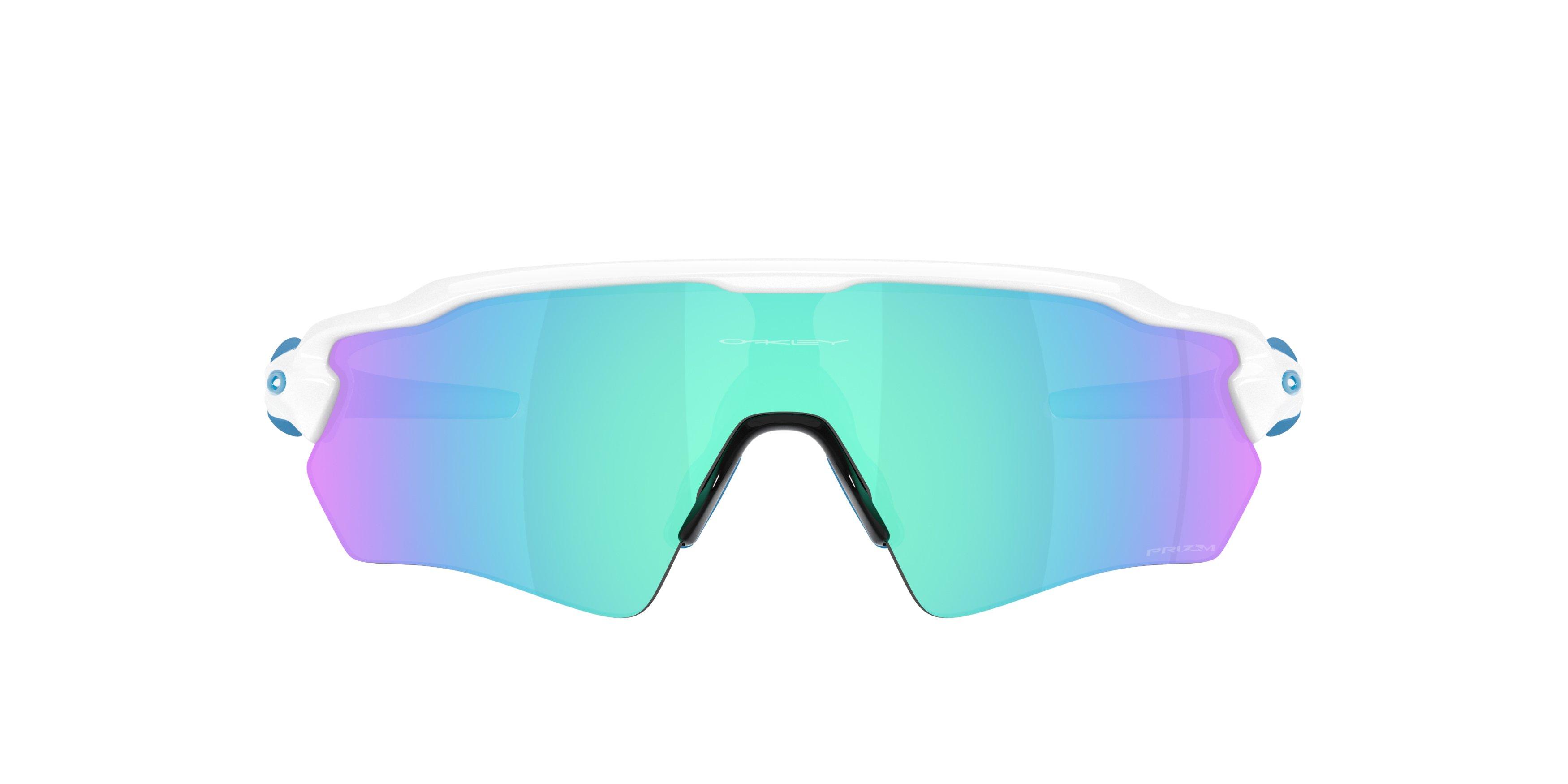 Oakley Radar EV Path S Prizm Blue Sunglasses - Glossy White - WHITE/BLUE Thumbnail View 3