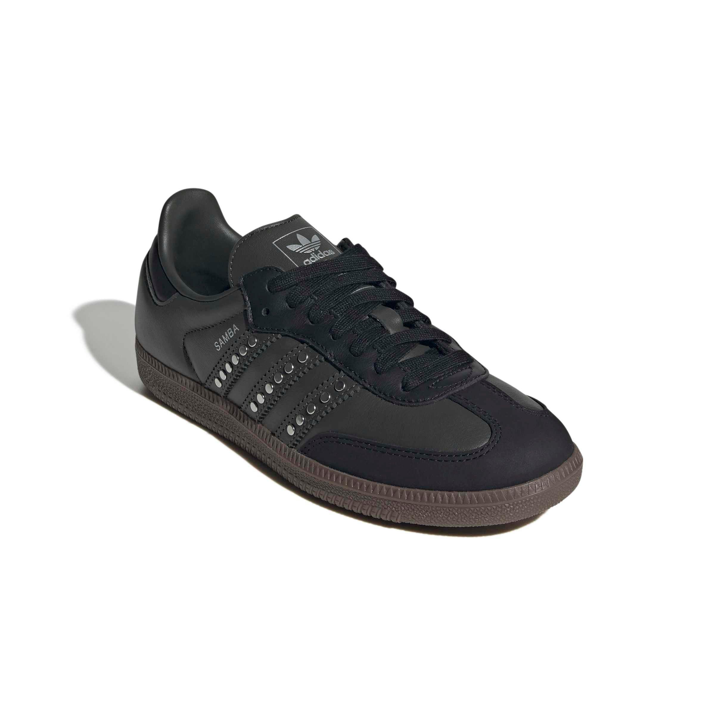 adidas Originals Samba OG "Core Black/Legend Earth/Gum 5" Women's Shoe - BLACK/EARTH/GUM Thumbnail View 3