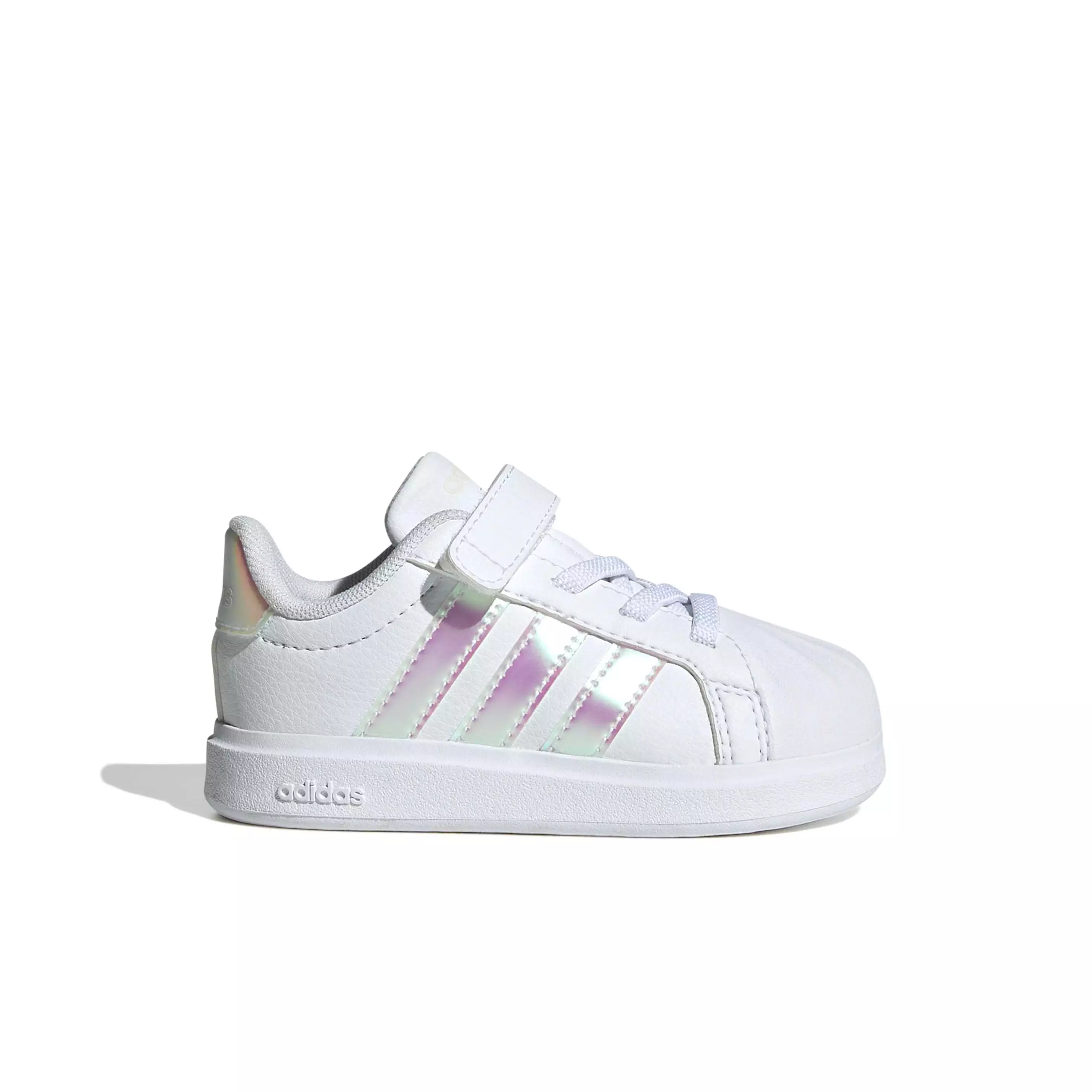 adidas Streettalk "Ftwr White/Iridescent/Core White" Infant Girls' Shoe - WHITE/IRIDESCENT/WHITE
