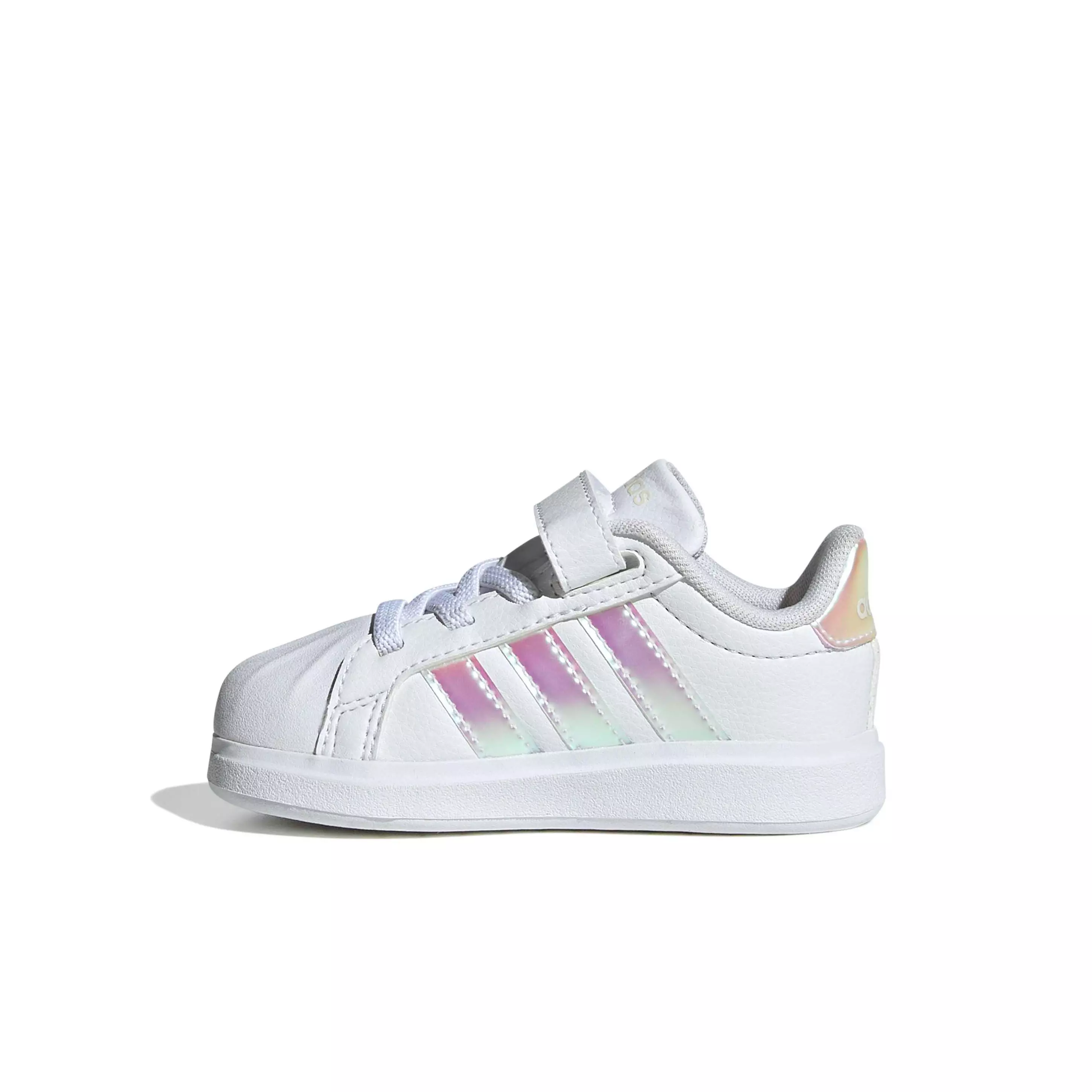 adidas Streettalk "Ftwr White/Iridescent/Core White" Infant Girls' Shoe - WHITE/IRIDESCENT/WHITE