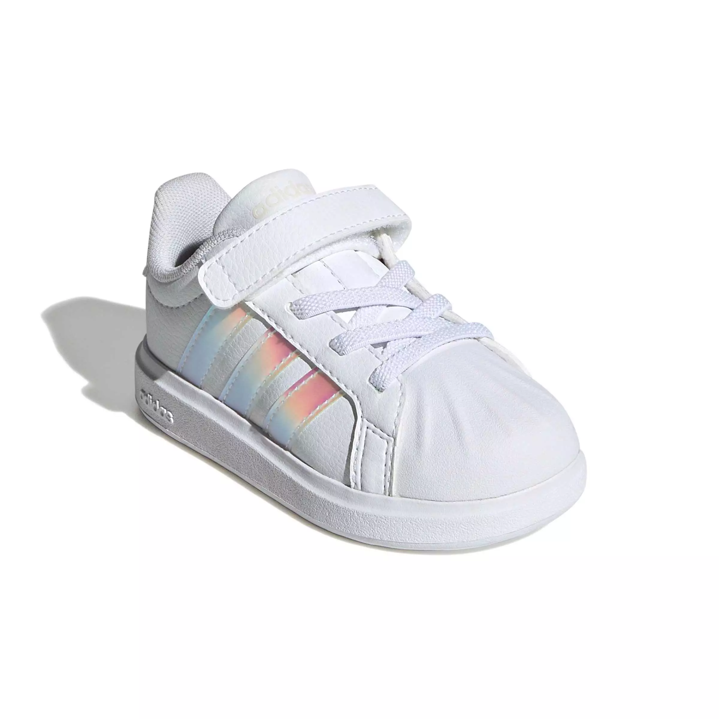 adidas Streettalk "Ftwr White/Iridescent/Core White" Infant Girls' Shoe - WHITE/IRIDESCENT/WHITE
