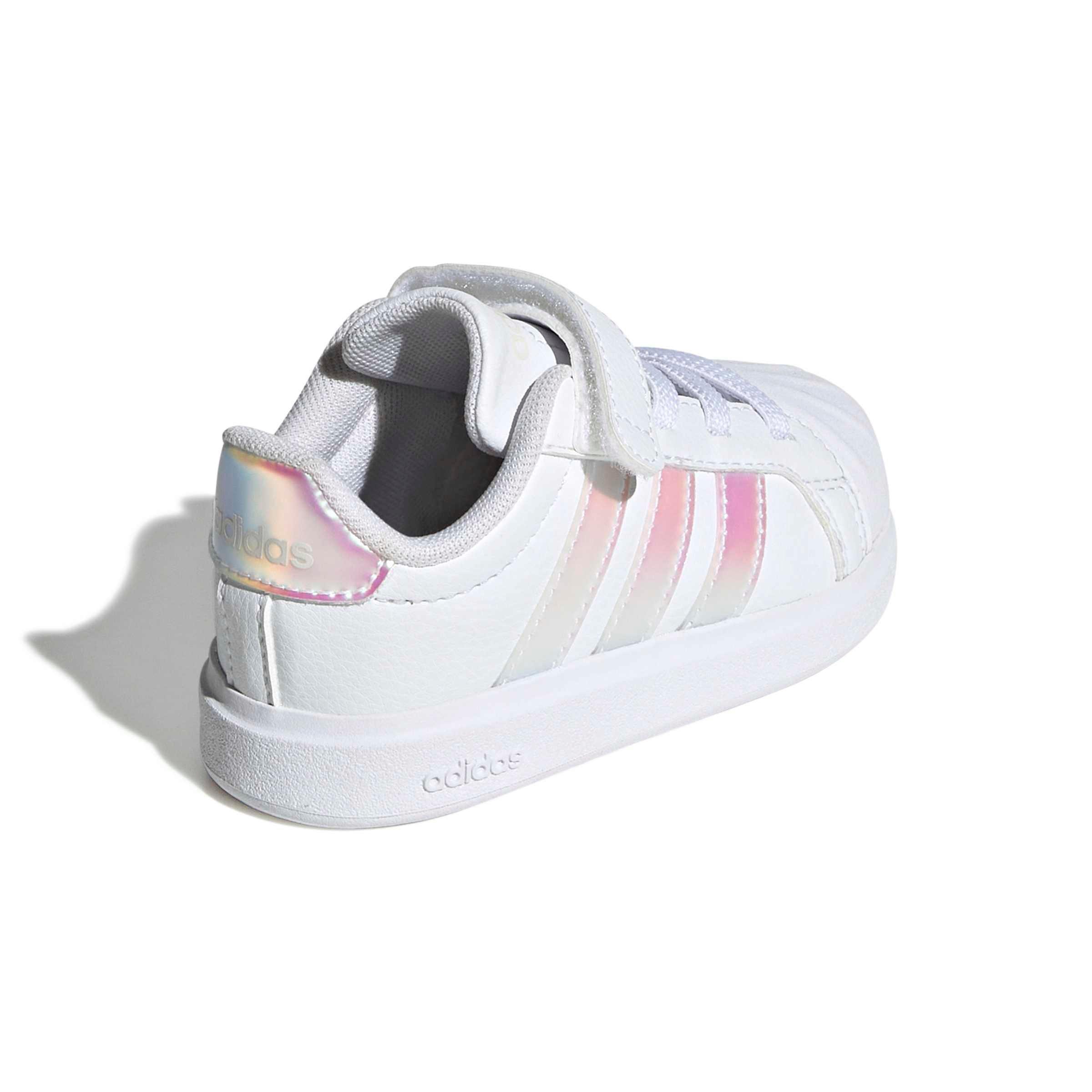adidas Streettalk "Ftwr White/Iridescent/Core White" Infant Girls' Shoe - WHITE/IRIDESCENT/WHITE