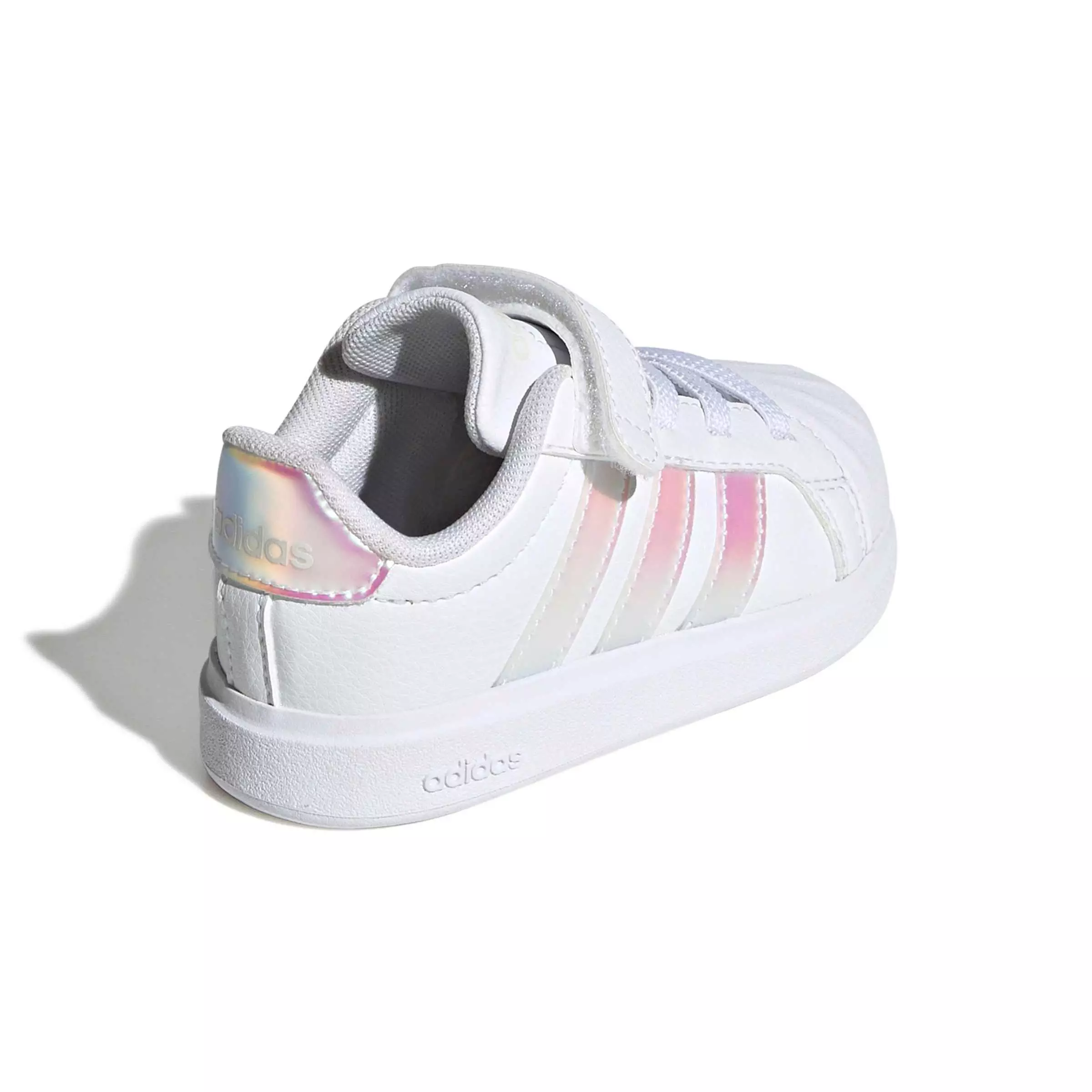 adidas Streettalk "Ftwr White/Iridescent/Core White" Infant Girls' Shoe - WHITE/IRIDESCENT/WHITE