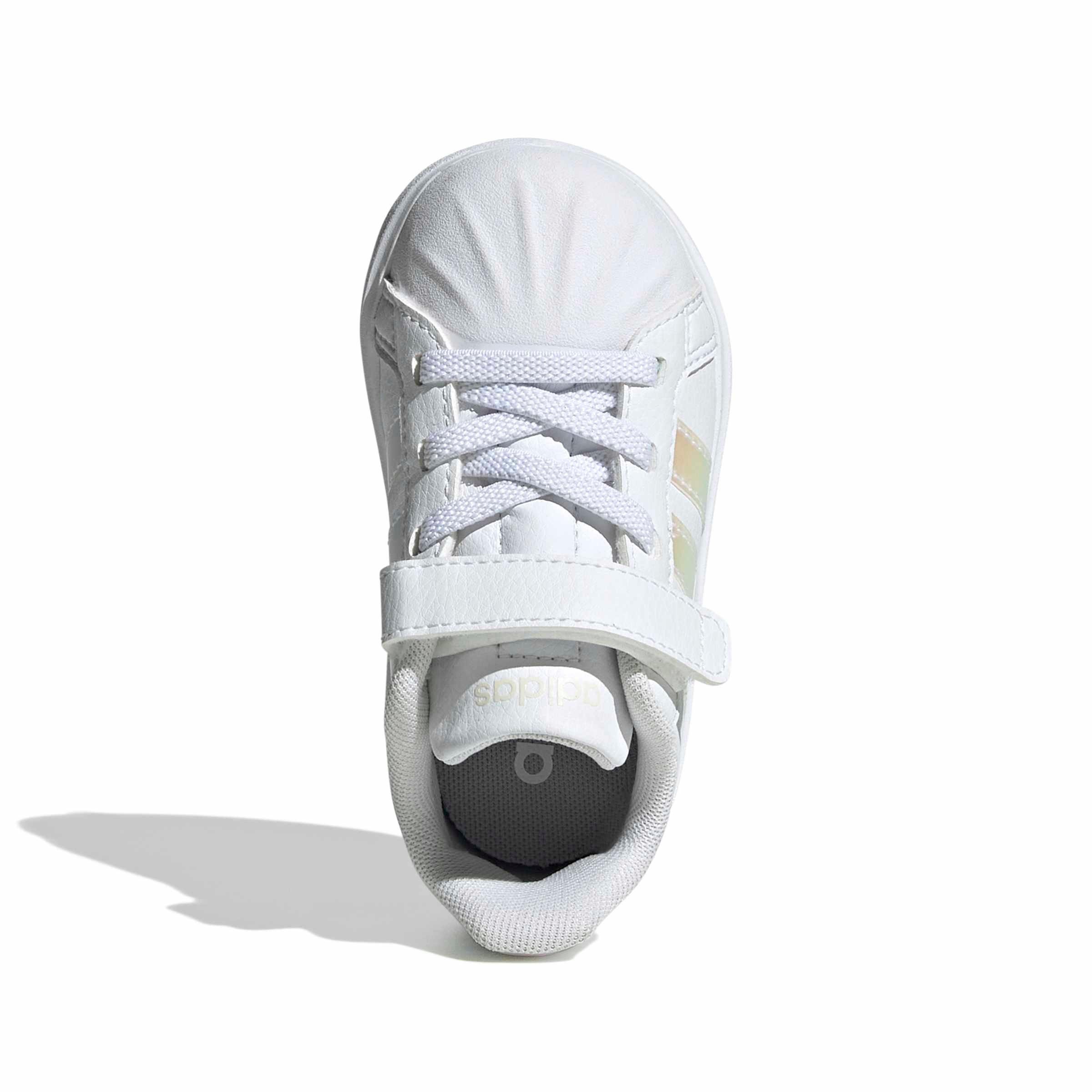 adidas Streettalk "Ftwr White/Iridescent/Core White" Infant Girls' Shoe - WHITE/IRIDESCENT/WHITE