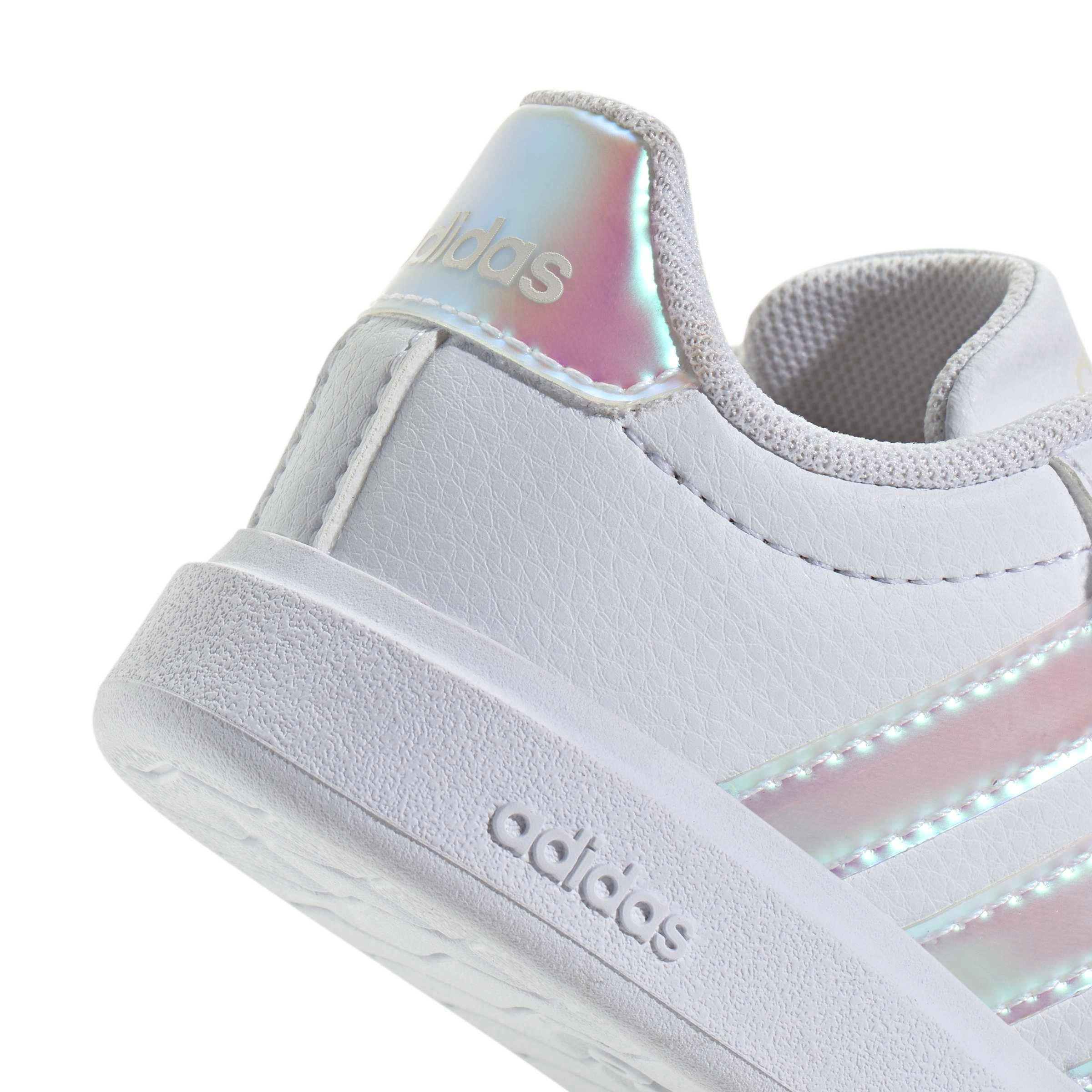 adidas Streettalk "Ftwr White/Iridescent/Core White" Infant Girls' Shoe - WHITE/IRIDESCENT/WHITE