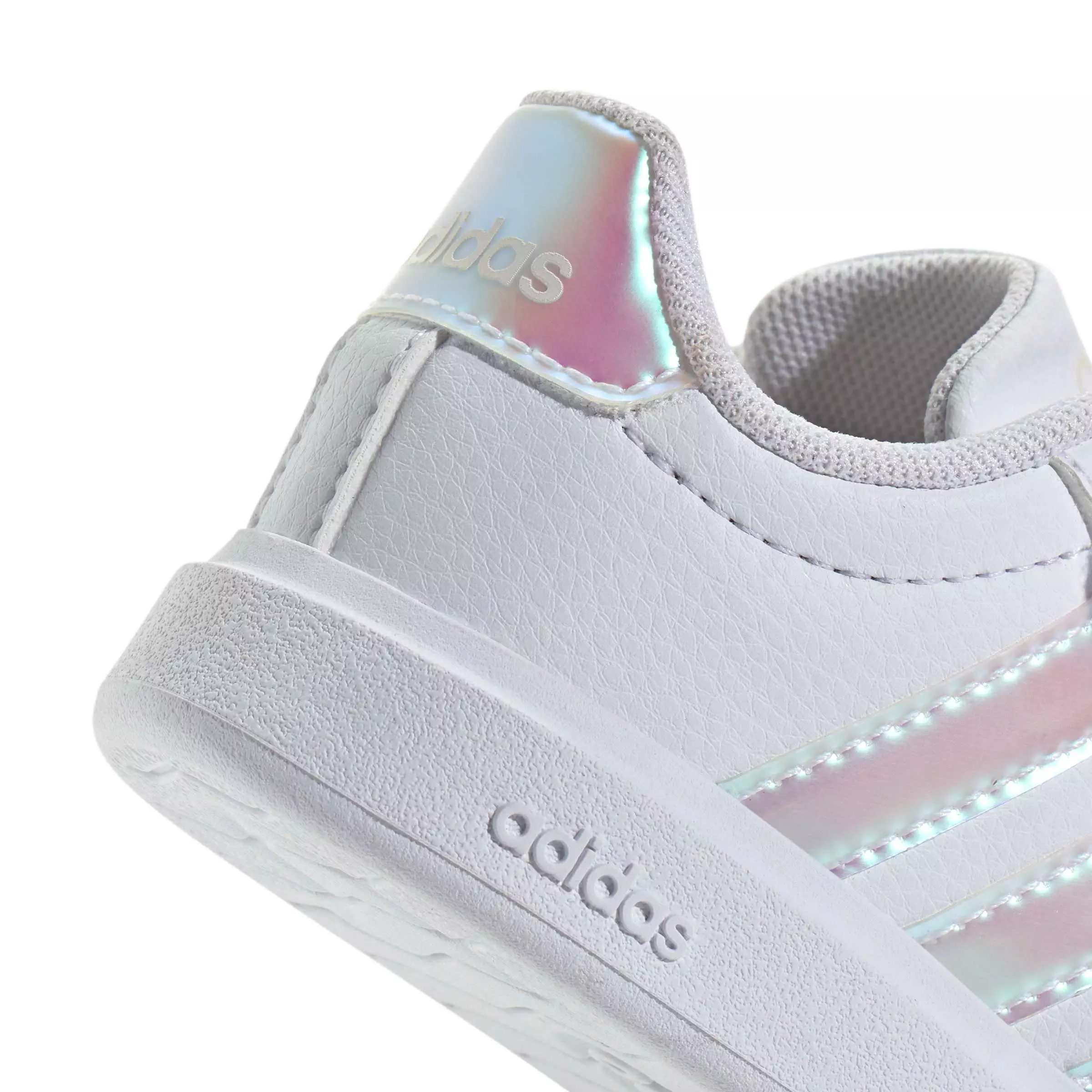 adidas Streettalk "Ftwr White/Iridescent/Core White" Infant Girls' Shoe - WHITE/IRIDESCENT/WHITE