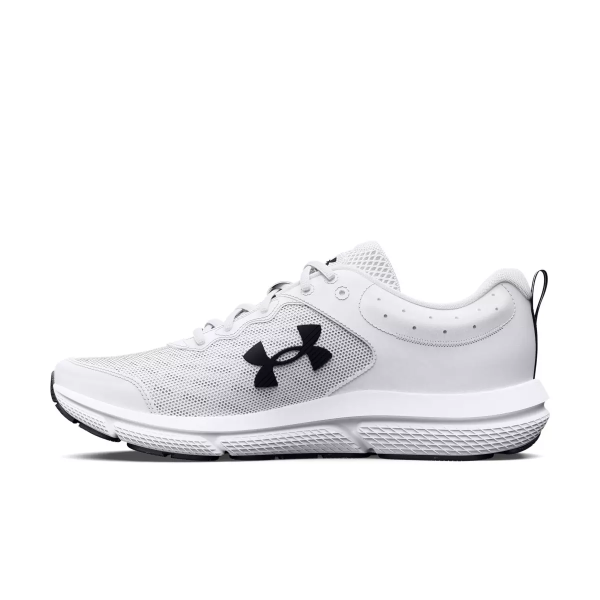 Under Armour Charged Assert 10 4E "White / Black" Men's Running Shoe - WHITE/BLACK