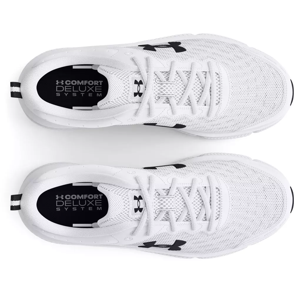 Under Armour Charged Assert 10 4E "White / Black" Men's Running Shoe - WHITE/BLACK
