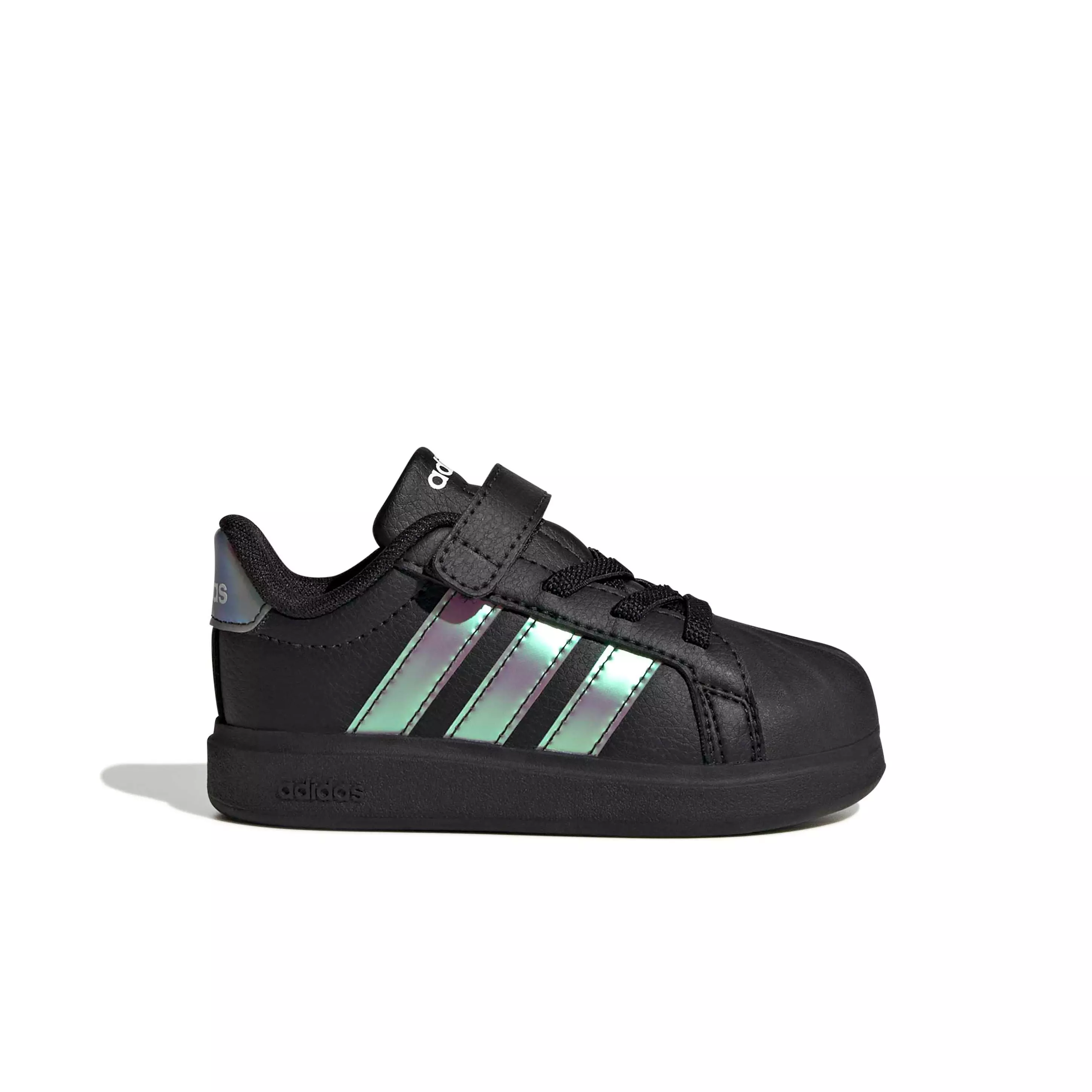 adidas Streettalk "Black/Iridescent/Core White" Infant Girls' Shoe - BLACK/IRIDESCENT/WHITE