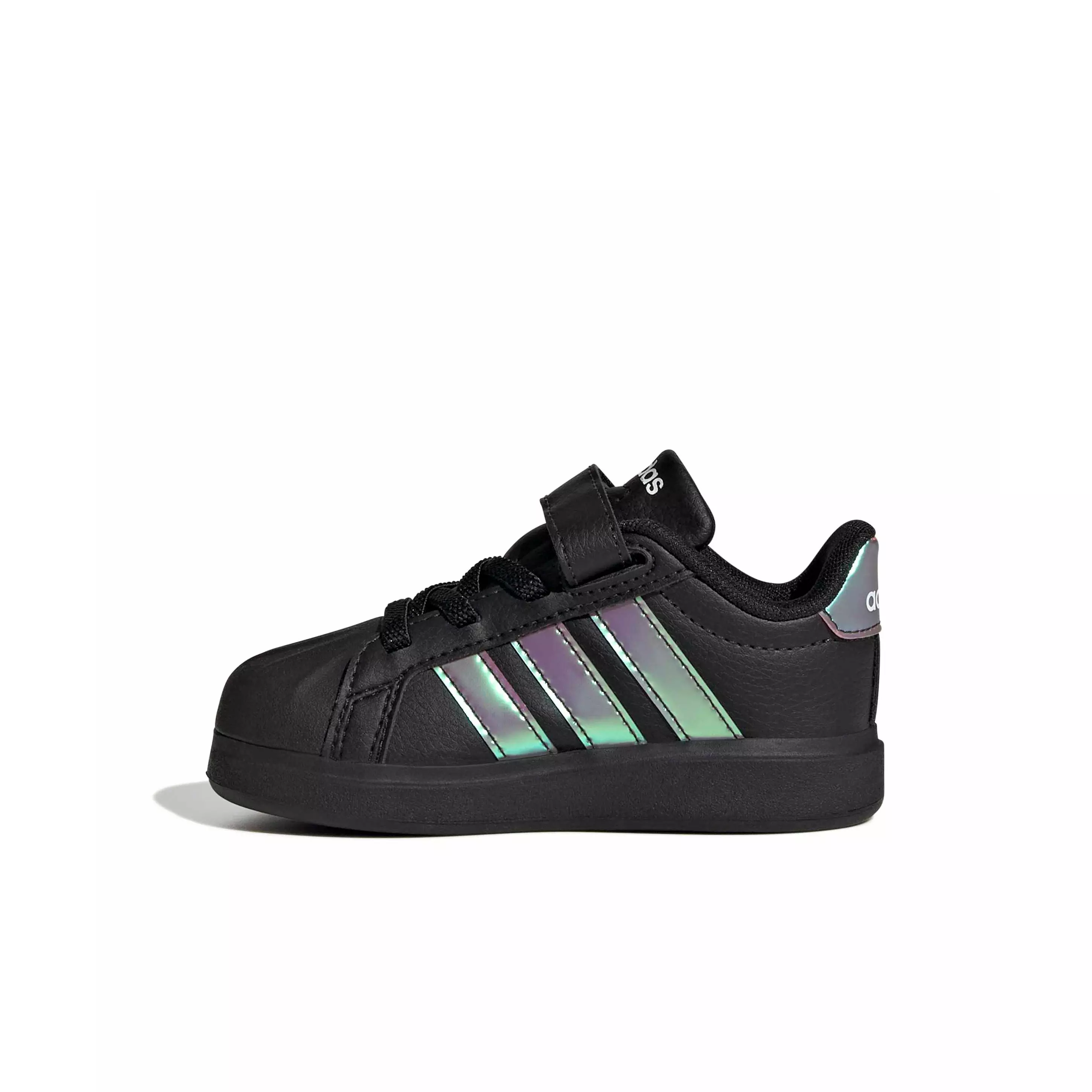 adidas Streettalk "Black/Iridescent/Core White" Infant Girls' Shoe - BLACK/IRIDESCENT/WHITE