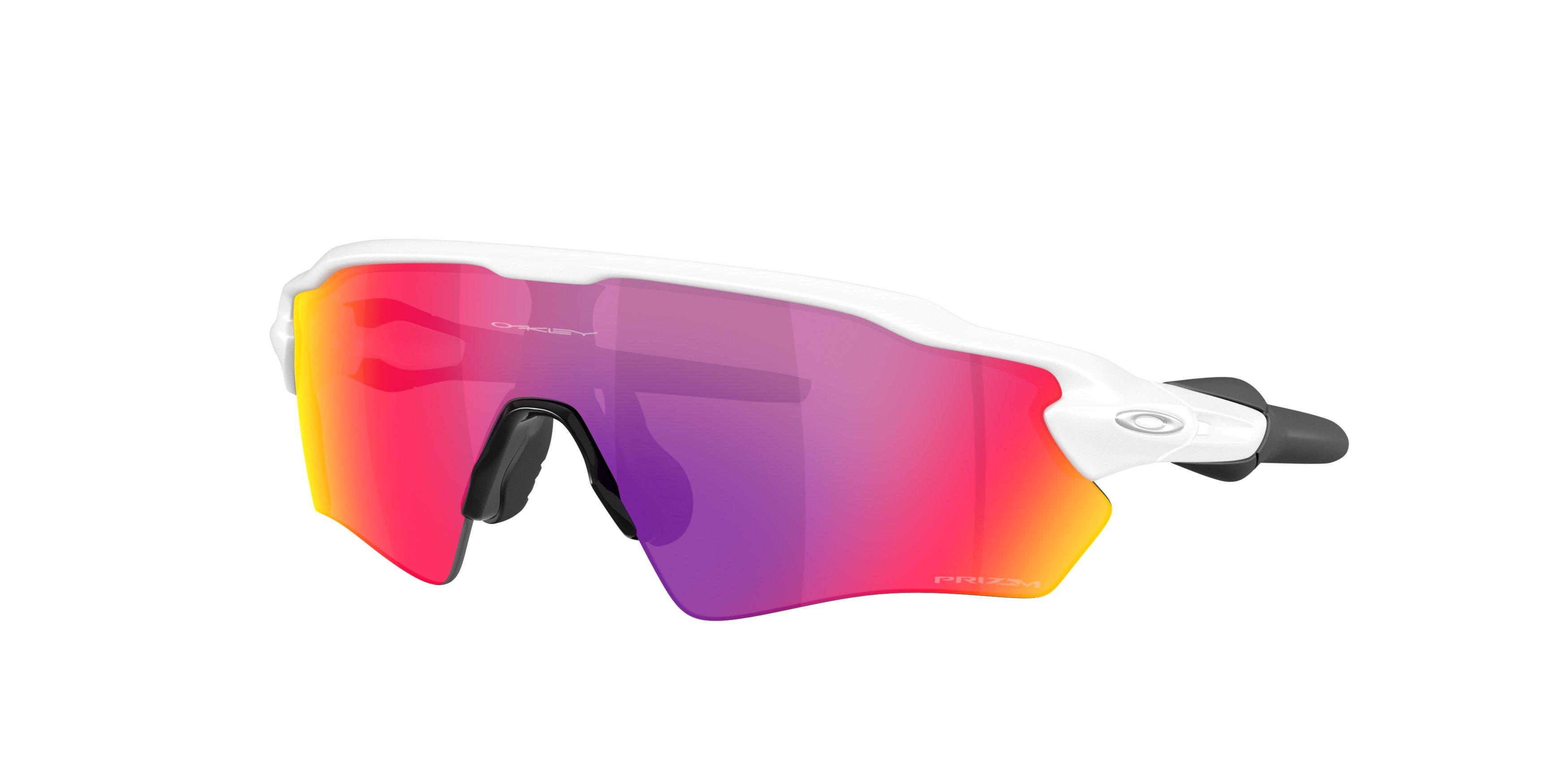 Oakley Radar EV Path S Prizm Road Sunglasses - Matte White - WHITE/RED Thumbnail View 1