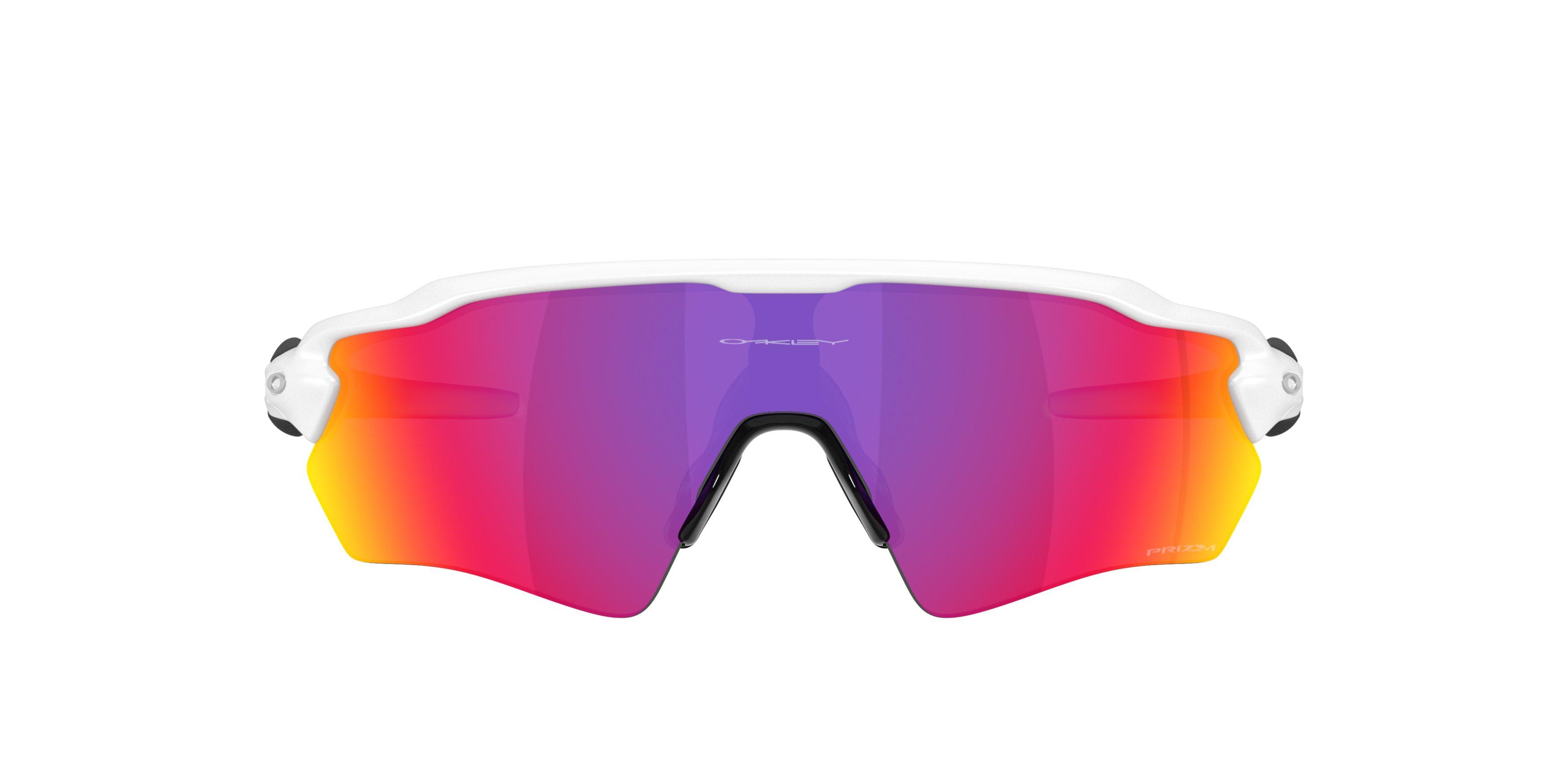 Oakley Radar EV Path S Prizm Road Sunglasses - Matte White - WHITE/RED Thumbnail View 3