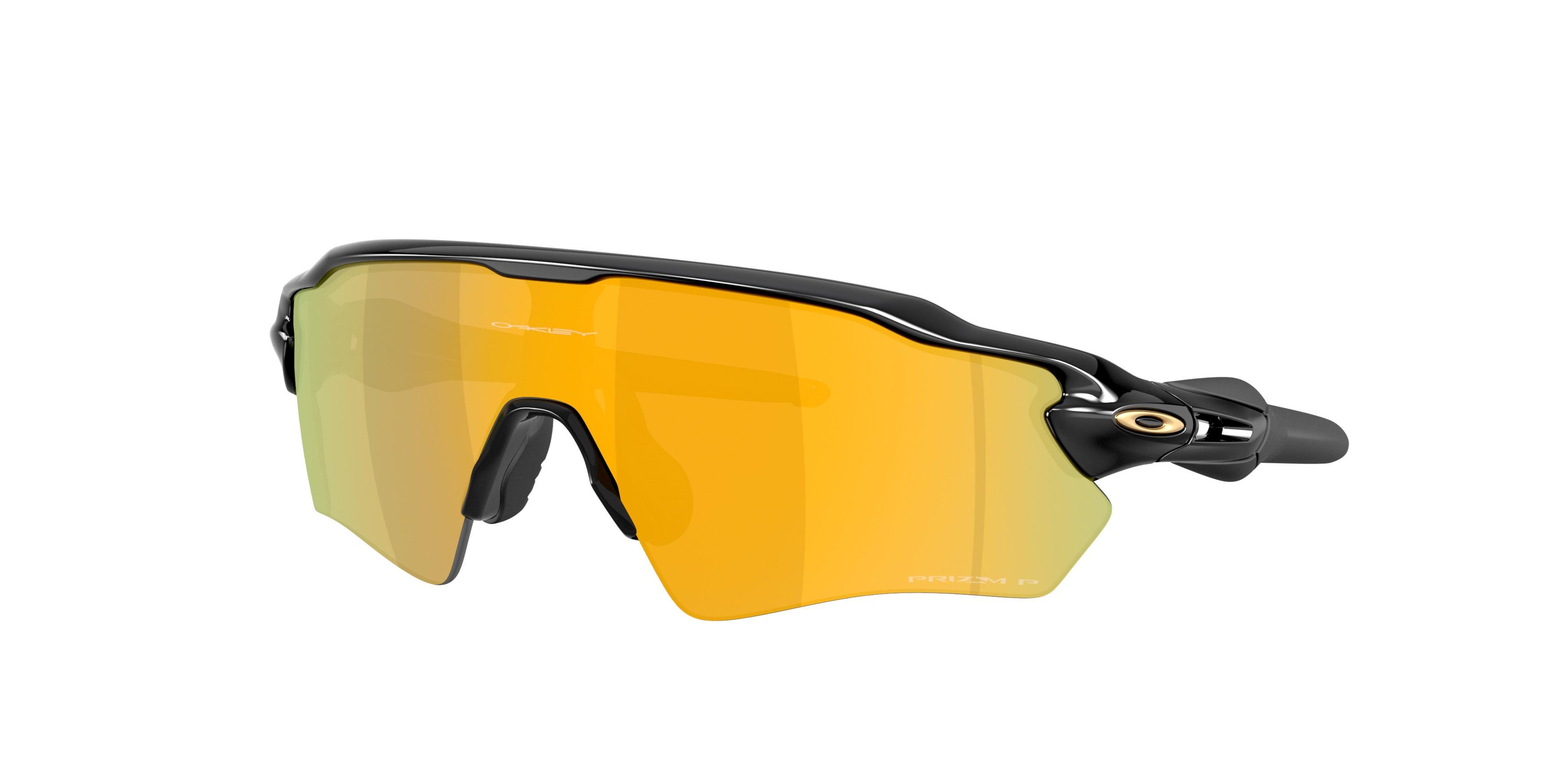 Oakley Radar EV Path S Prizm 24K Polarized Sunglasses - Polished Black - BLACK/GOLD Thumbnail View 1