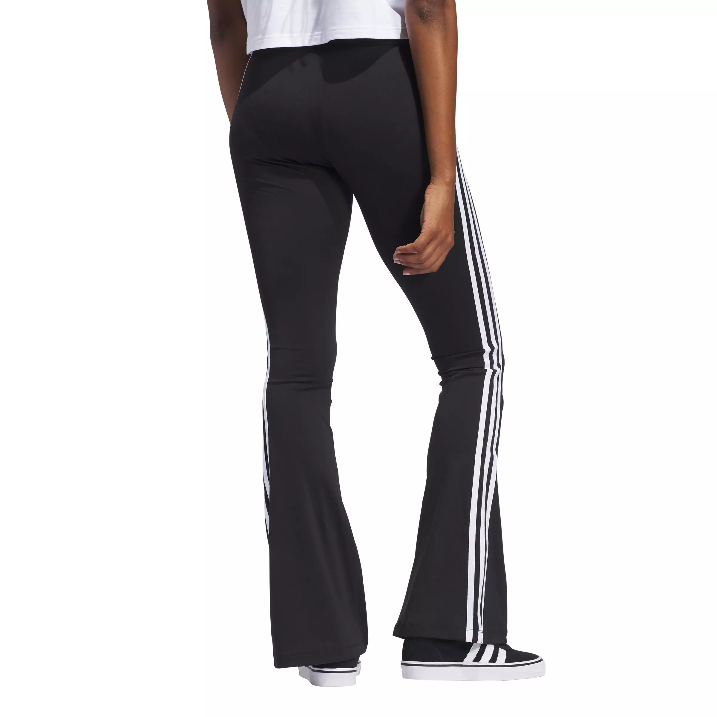 adidas Originals Women's Flared Leggings-Black - BLACK