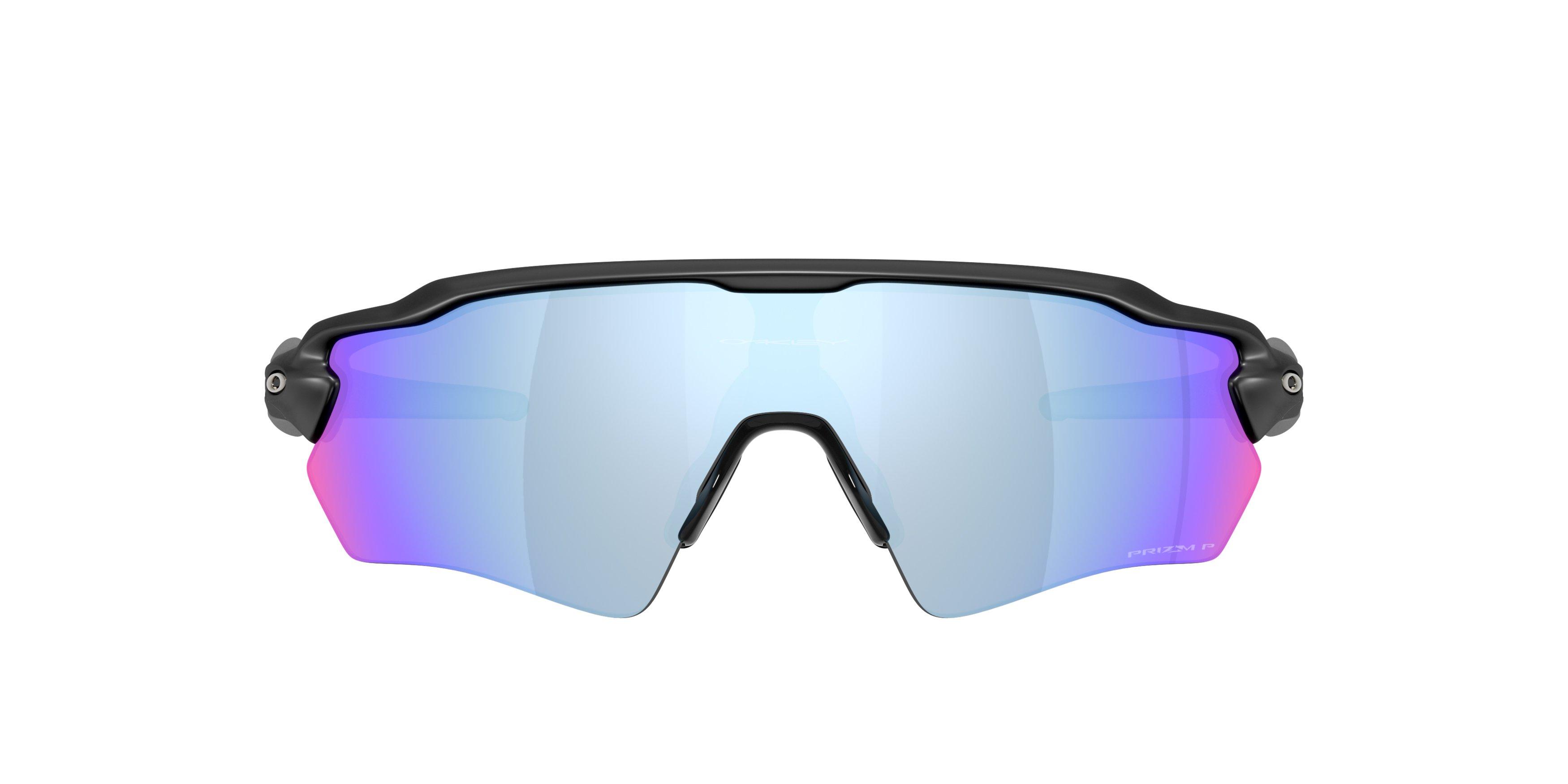 Oakley Radar EV Path S Prizm Deep Water Polarized Sunglasses - Matte Black - BLACK/BLUE Thumbnail View 3