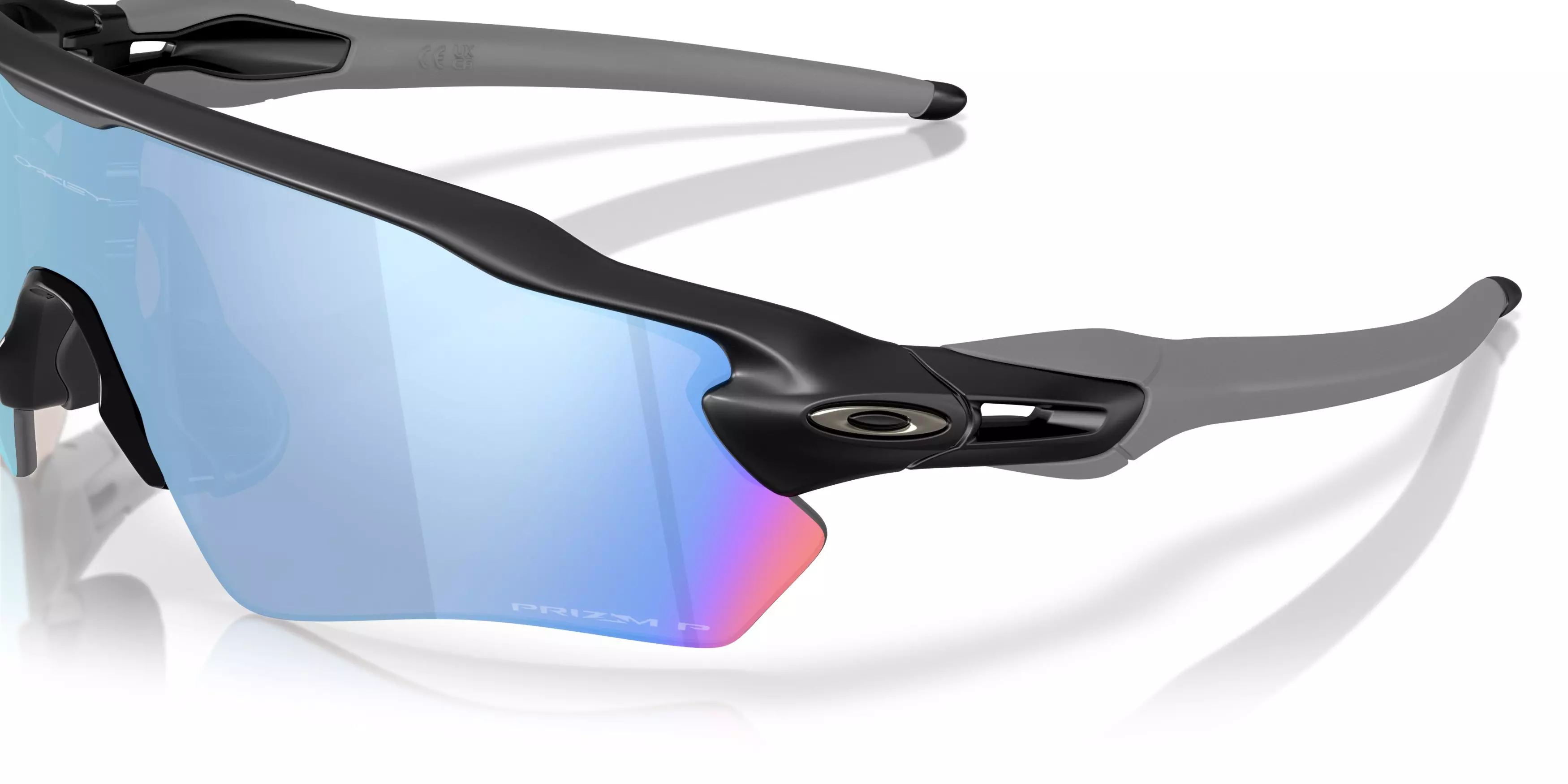 Oakley Radar EV Path S Prizm Deep Water Polarized Sunglasses - Matte Black - BLACK/BLUE