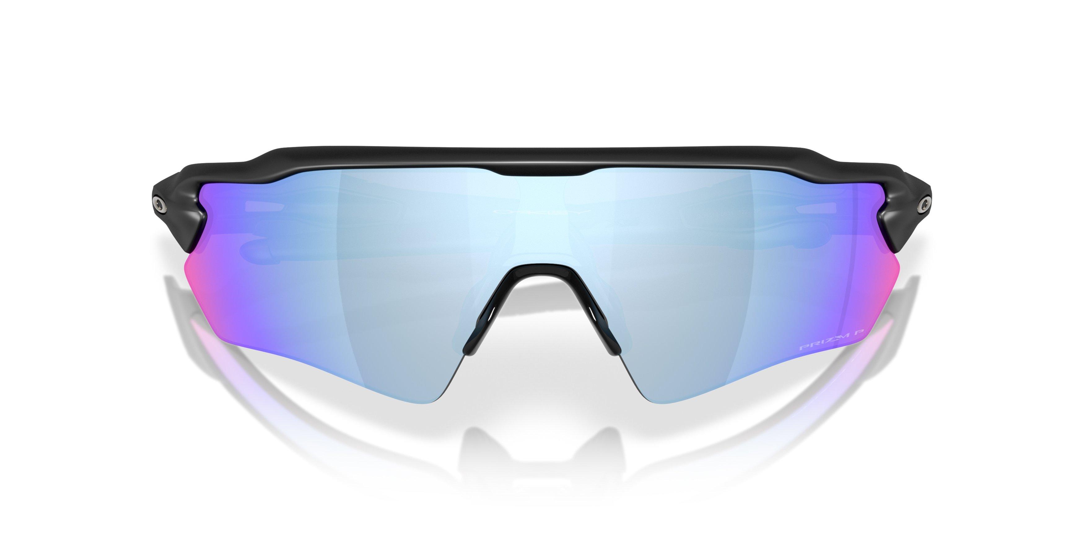Oakley Radar EV Path S Prizm Deep Water Polarized Sunglasses - Matte Black - BLACK/BLUE Thumbnail View 7