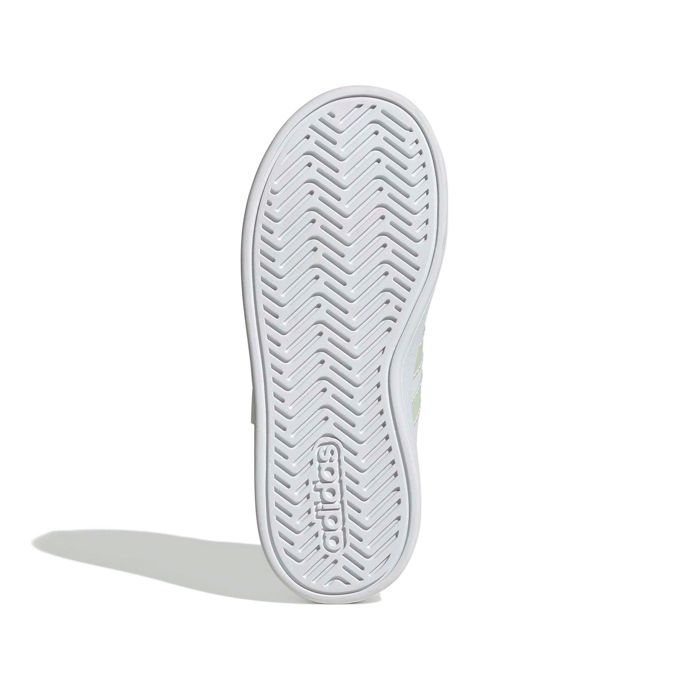 adidas Grand Court 3.0 EL C "Ftwr White/Iridescent/Ftwr White" Preschool Girls' Shoe - WHITE/IRIDESCENT/WHITE