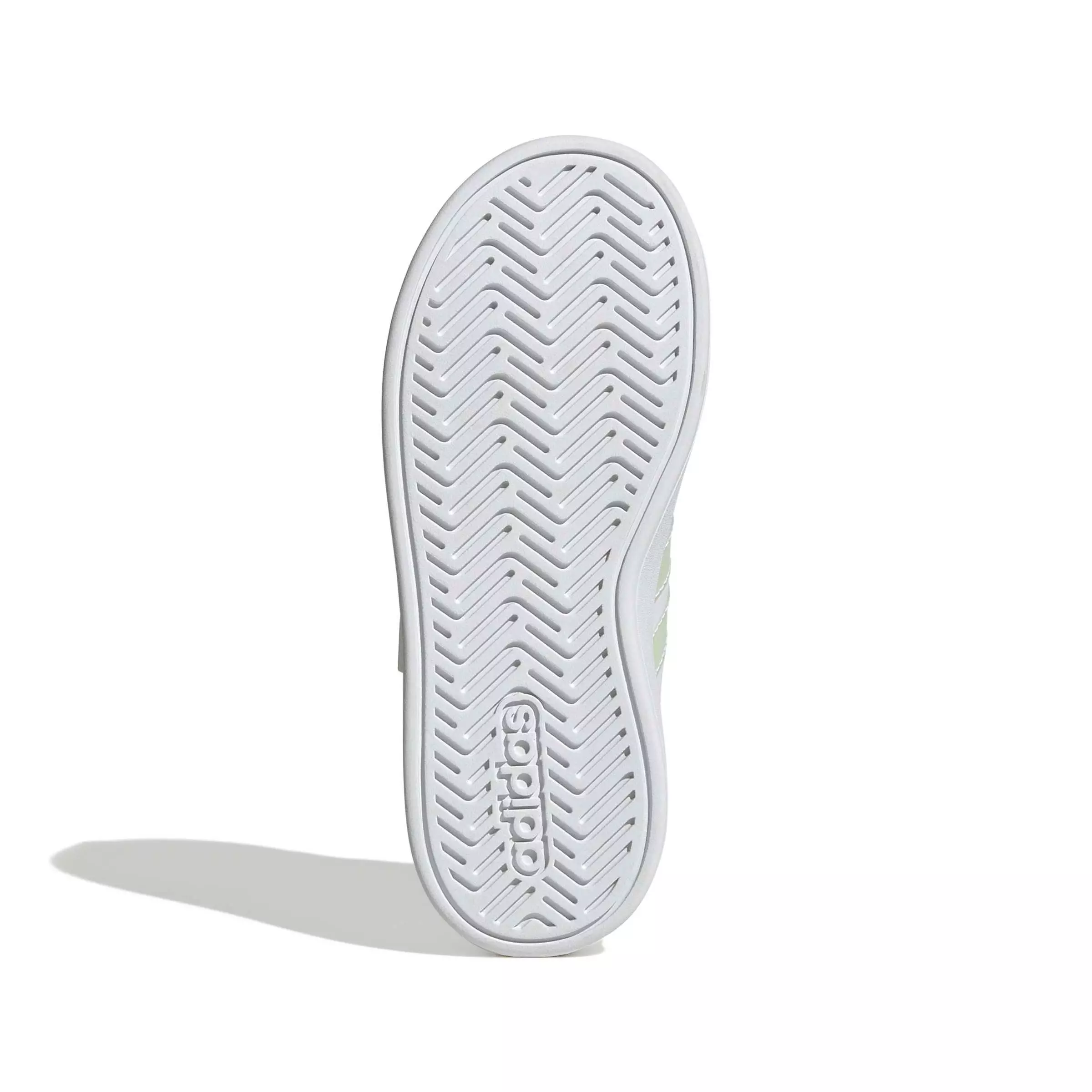 adidas Grand Court 3.0 EL C "Ftwr White/Iridescent/Ftwr White" Preschool Girls' Shoe - WHITE/IRIDESCENT/WHITE