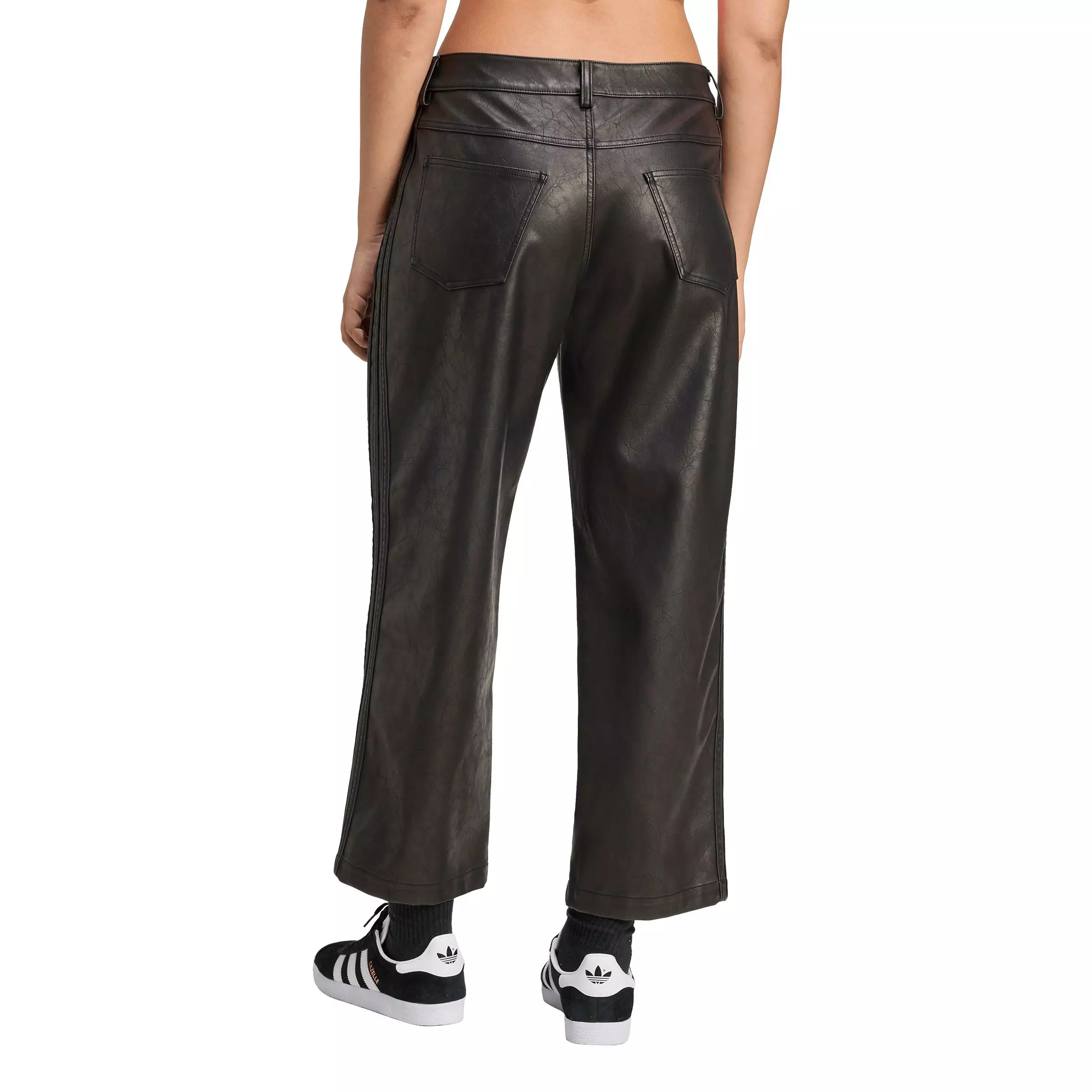 adidas Originals Women's Firebird Pleather 7/8 Pant - Black - BLACK