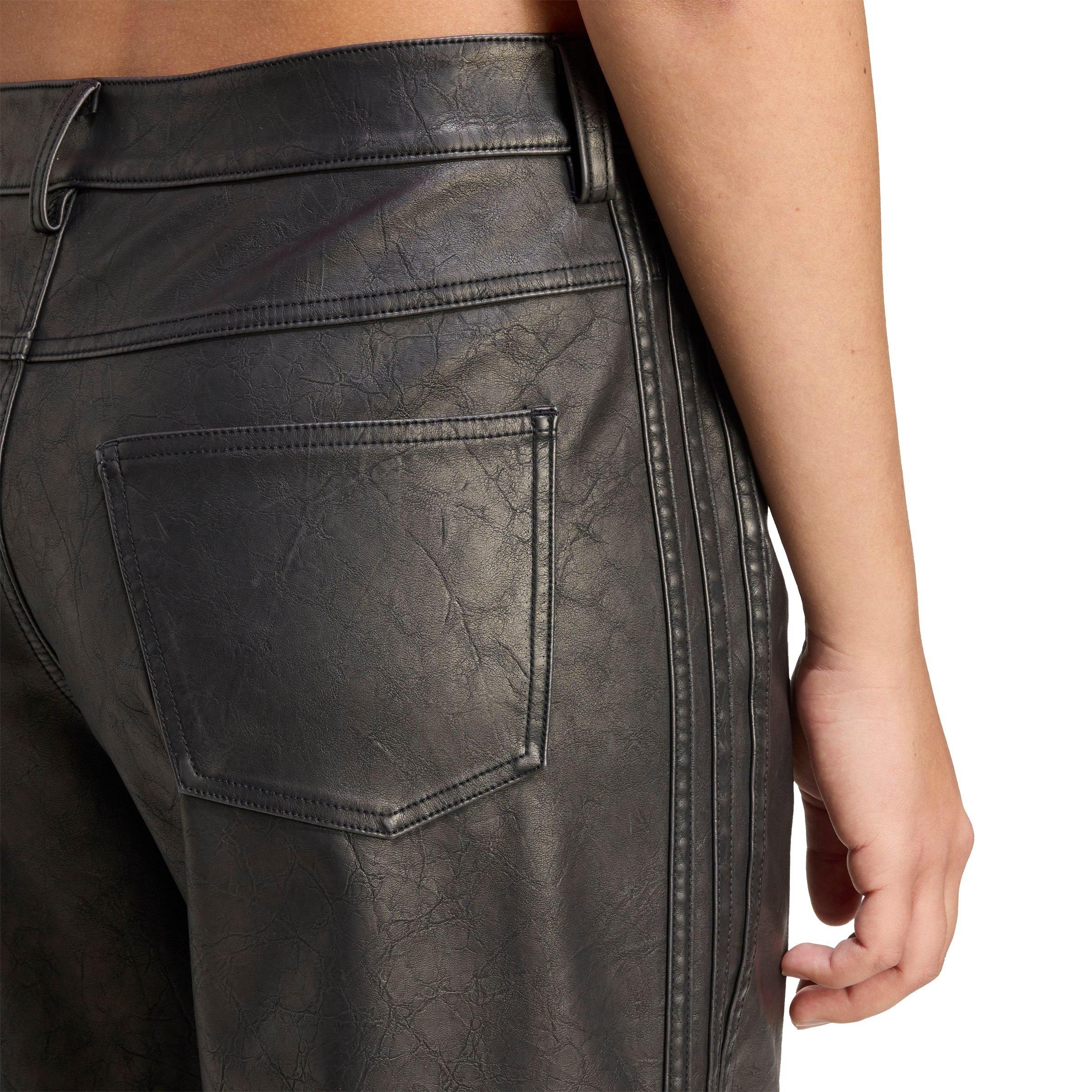 adidas Originals Women's Firebird Pleather 7/8 Pant - Black - BLACK Thumbnail View 4