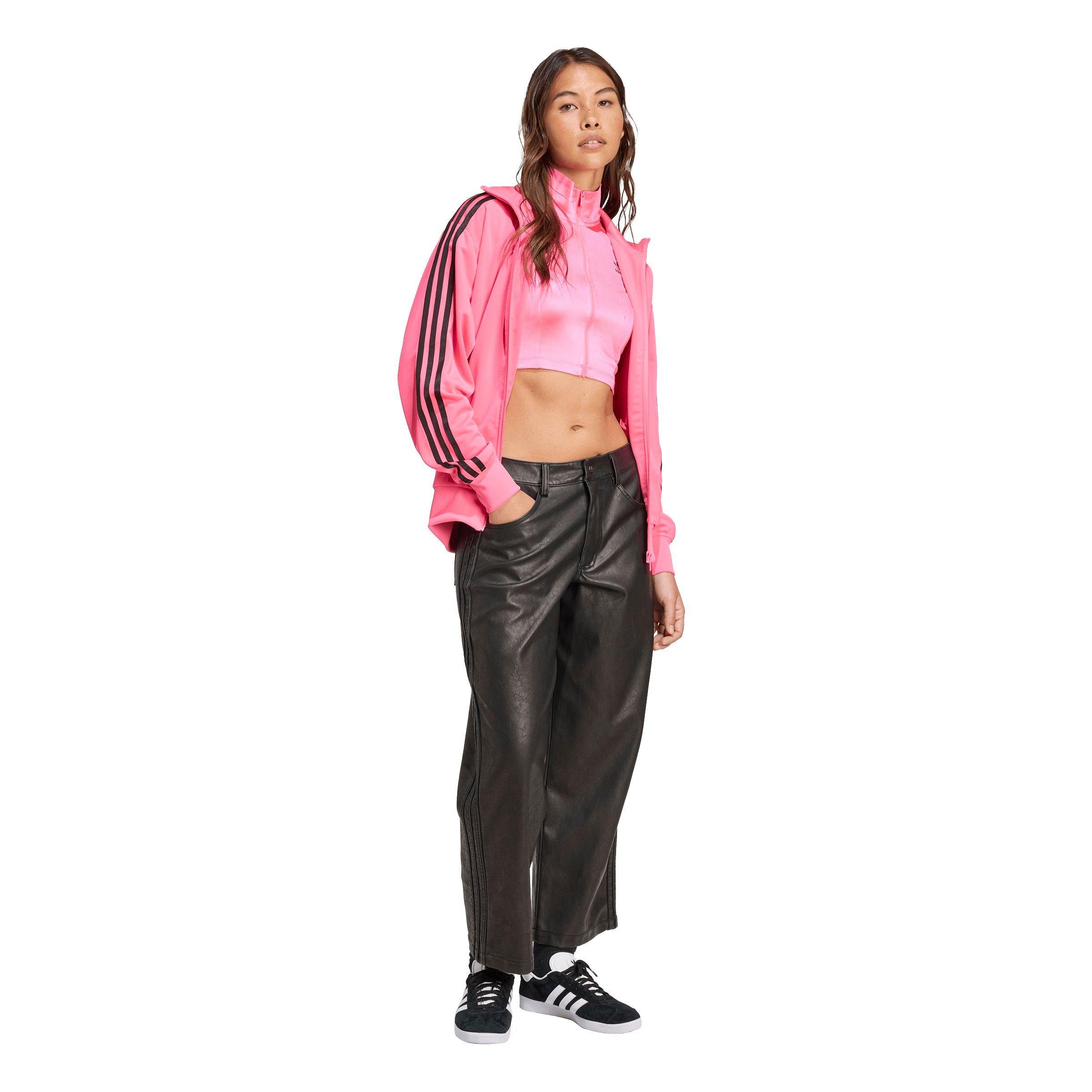 adidas Originals Women's Firebird Pleather 7/8 Pant - Black - BLACK Thumbnail View 5