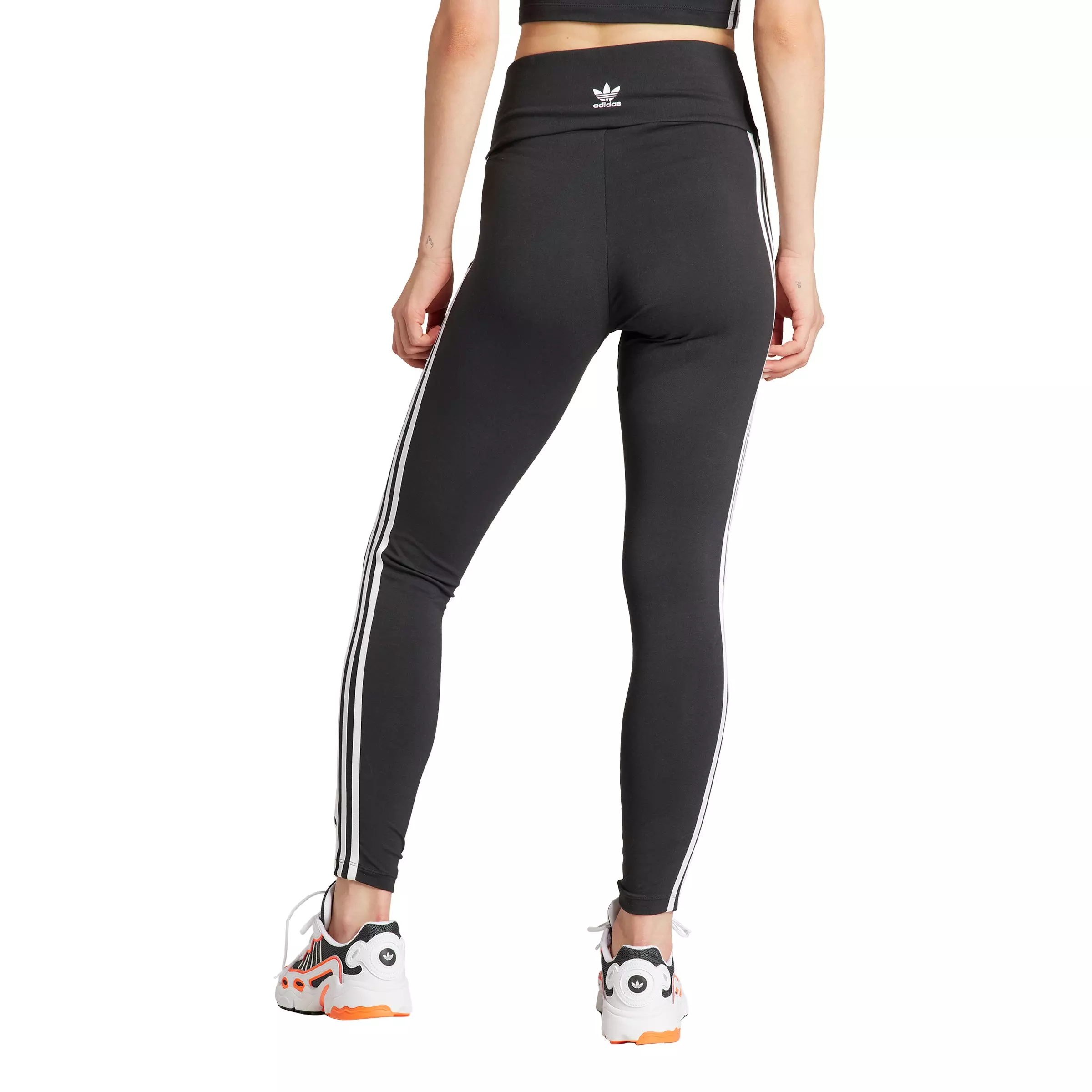 adidas Originals Women's 3-Stripes Leggings-Black - BLACK