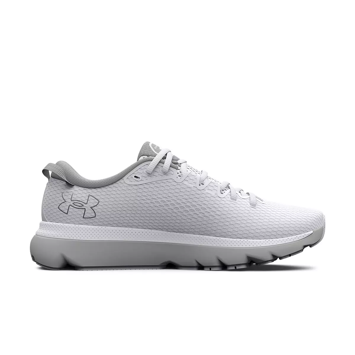 Under Armour HOVR Infinite 5 "White/Halo Gray/Metallic Silver" Men's Running Shoe - WHITE/GREY