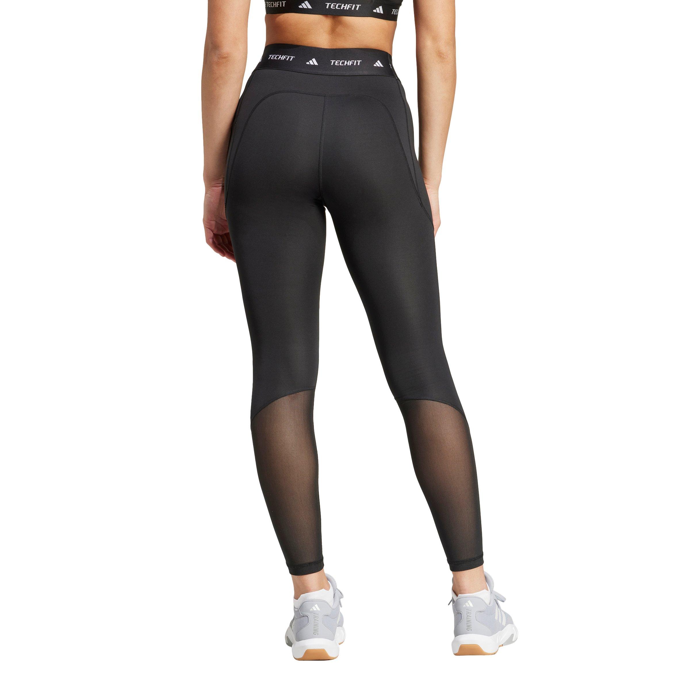 adidas Women's Techfit Stash Pocket Full-Length Leggings-Black - BLACK Thumbnail View 2