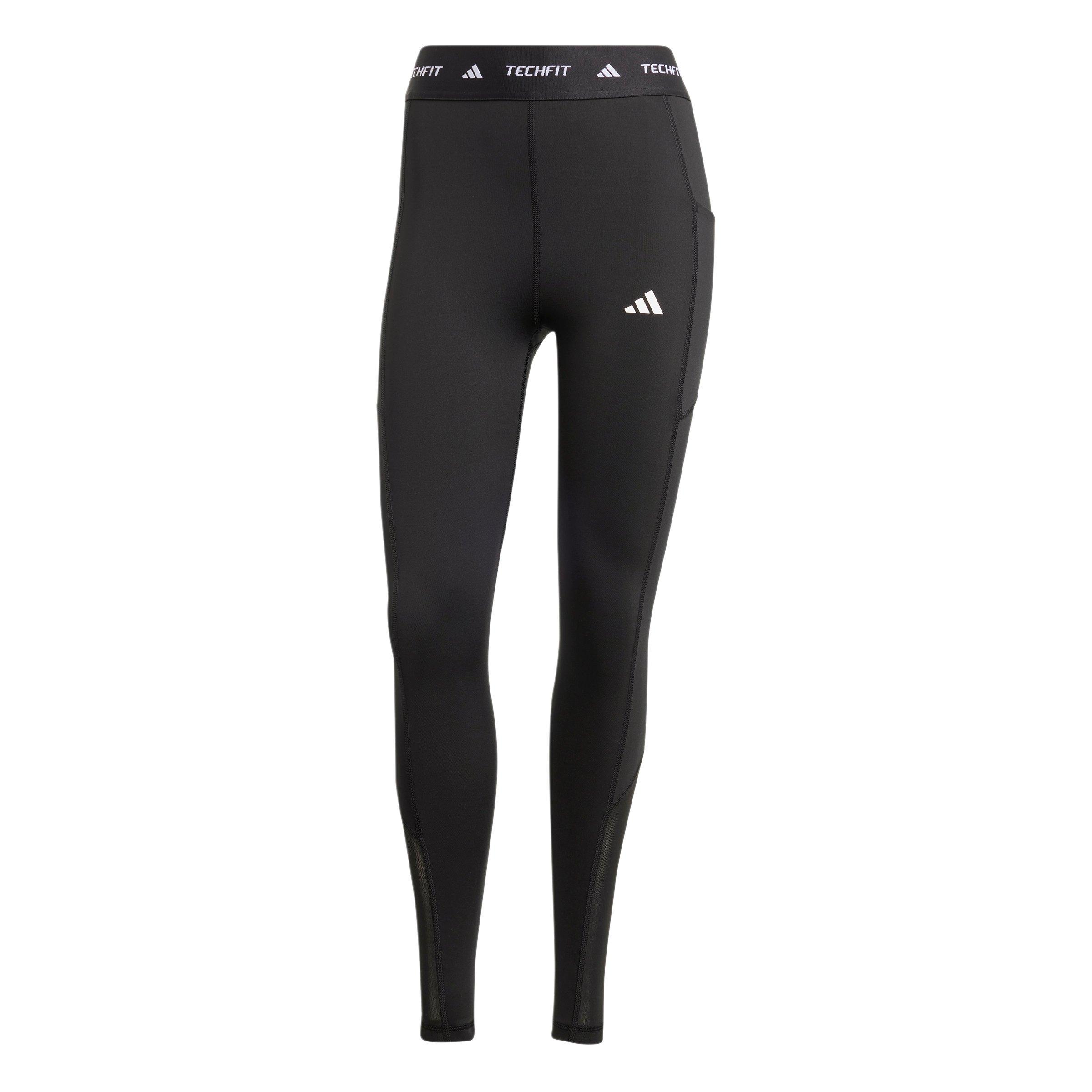 adidas Women's Techfit Stash Pocket Full-Length Leggings - Black - BLACK Thumbnail View 6