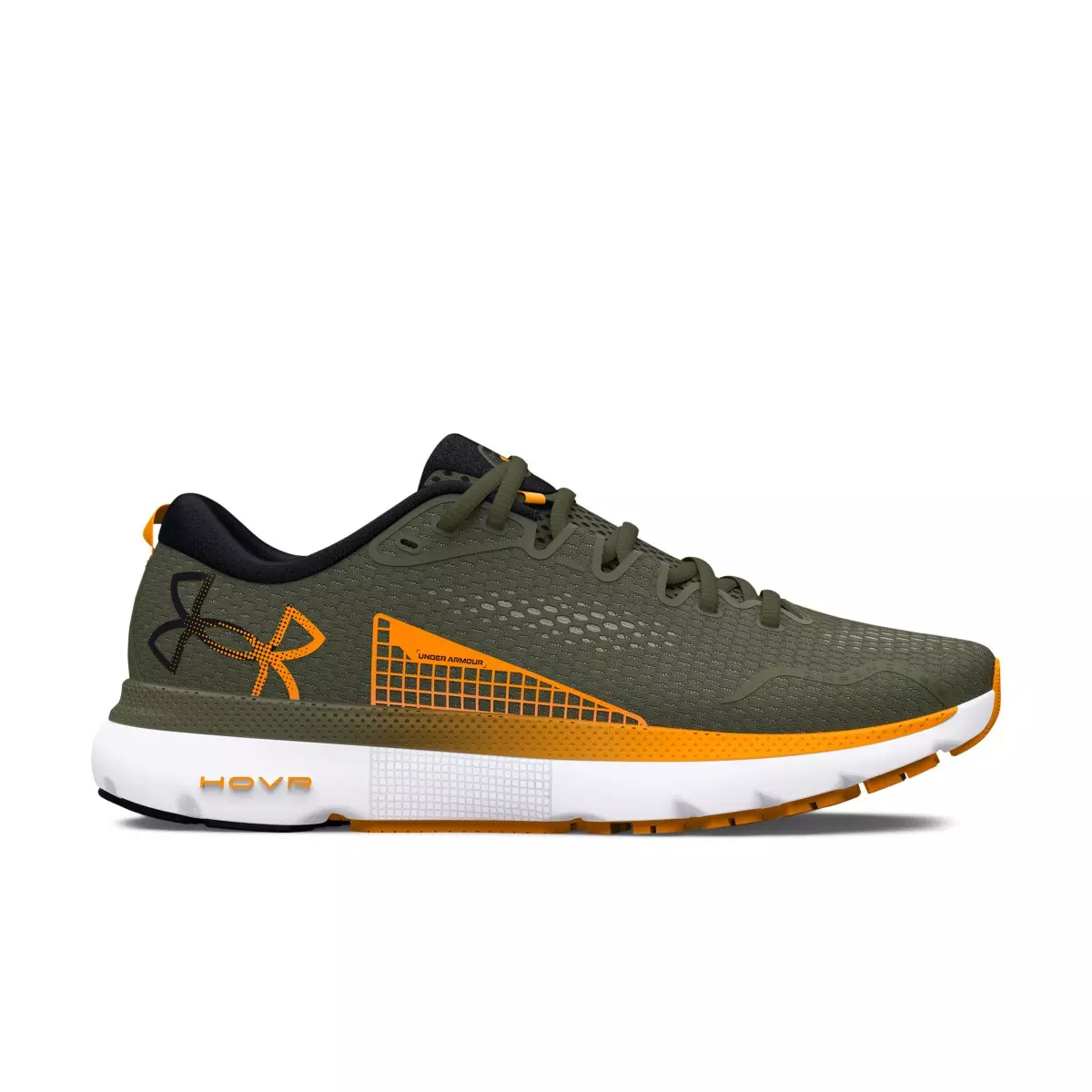 Under Armour HOVR Infinite 5 "Marine OD Green / White / Formula Orange" Men's Running Shoe - GREEN/WHITE