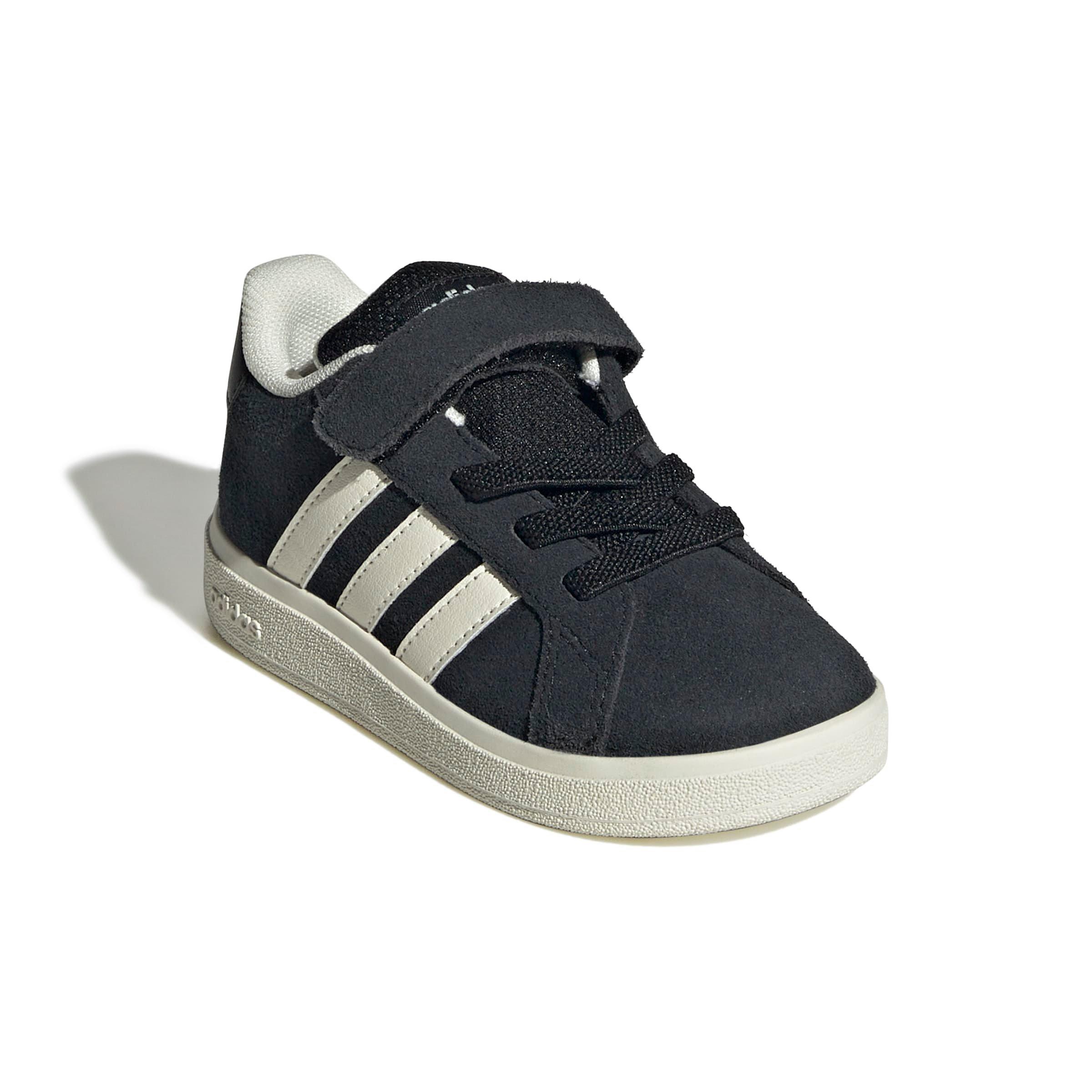 adidas Grand Court 2.0 "Core Black/Off White/Ftwr White" Infant Boys' Shoe - BLACK/OFF WHITE/WHITE
